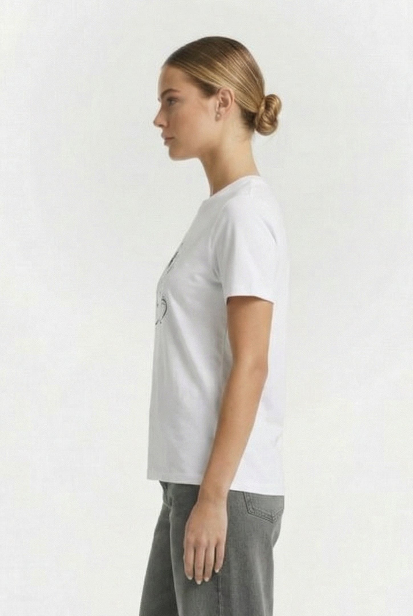 FCUK BACK UP BEAR TEE WHITE/BLACK 3