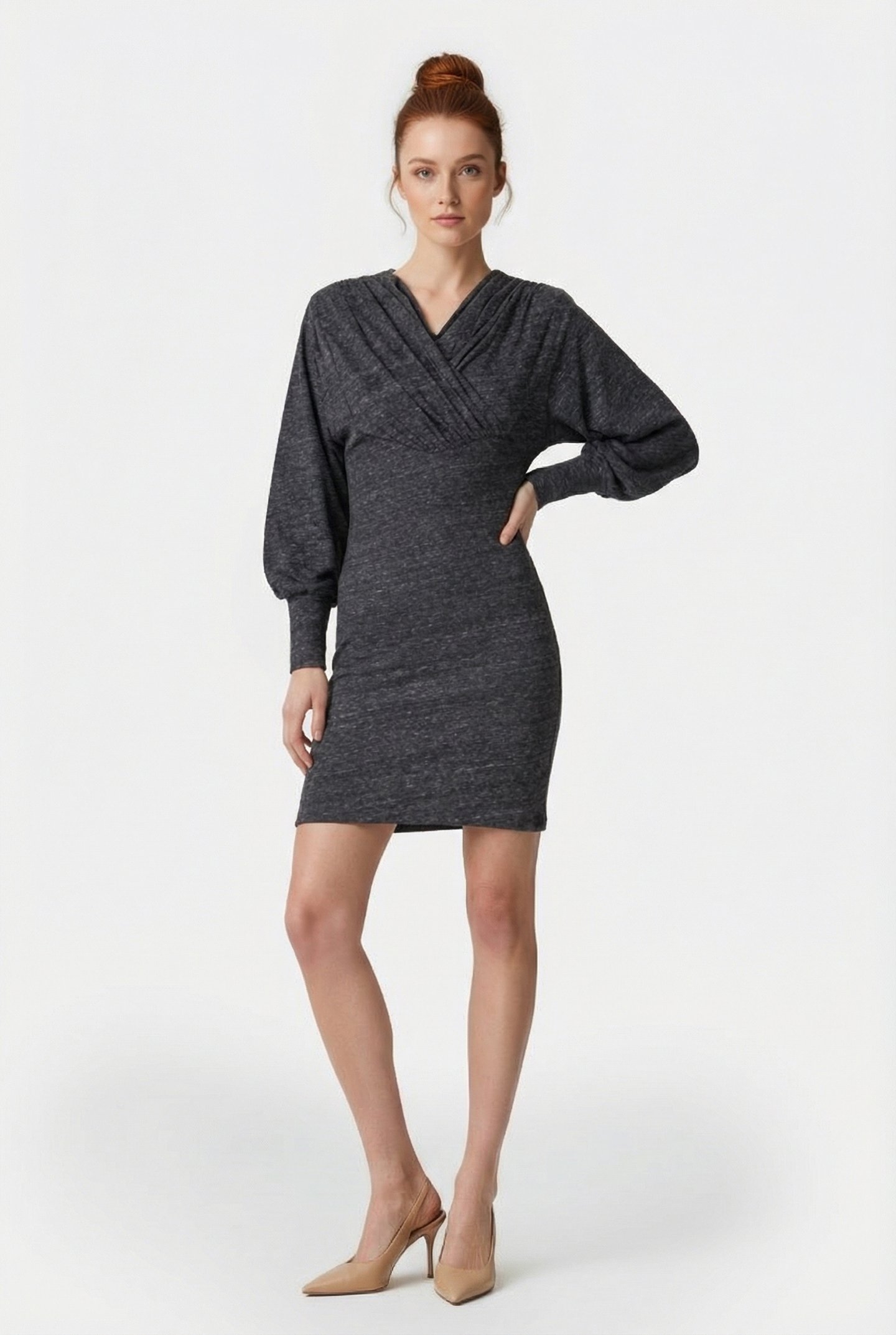 LARRA DRESS MIXED GREY 1