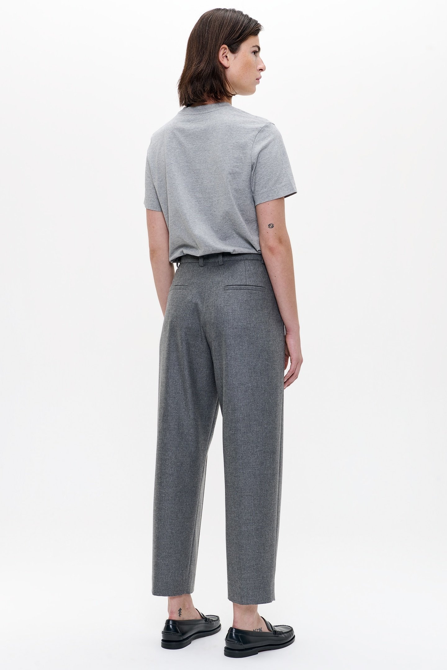 WOOL MIX DAKOTA PANTS GREY MELANGE 3