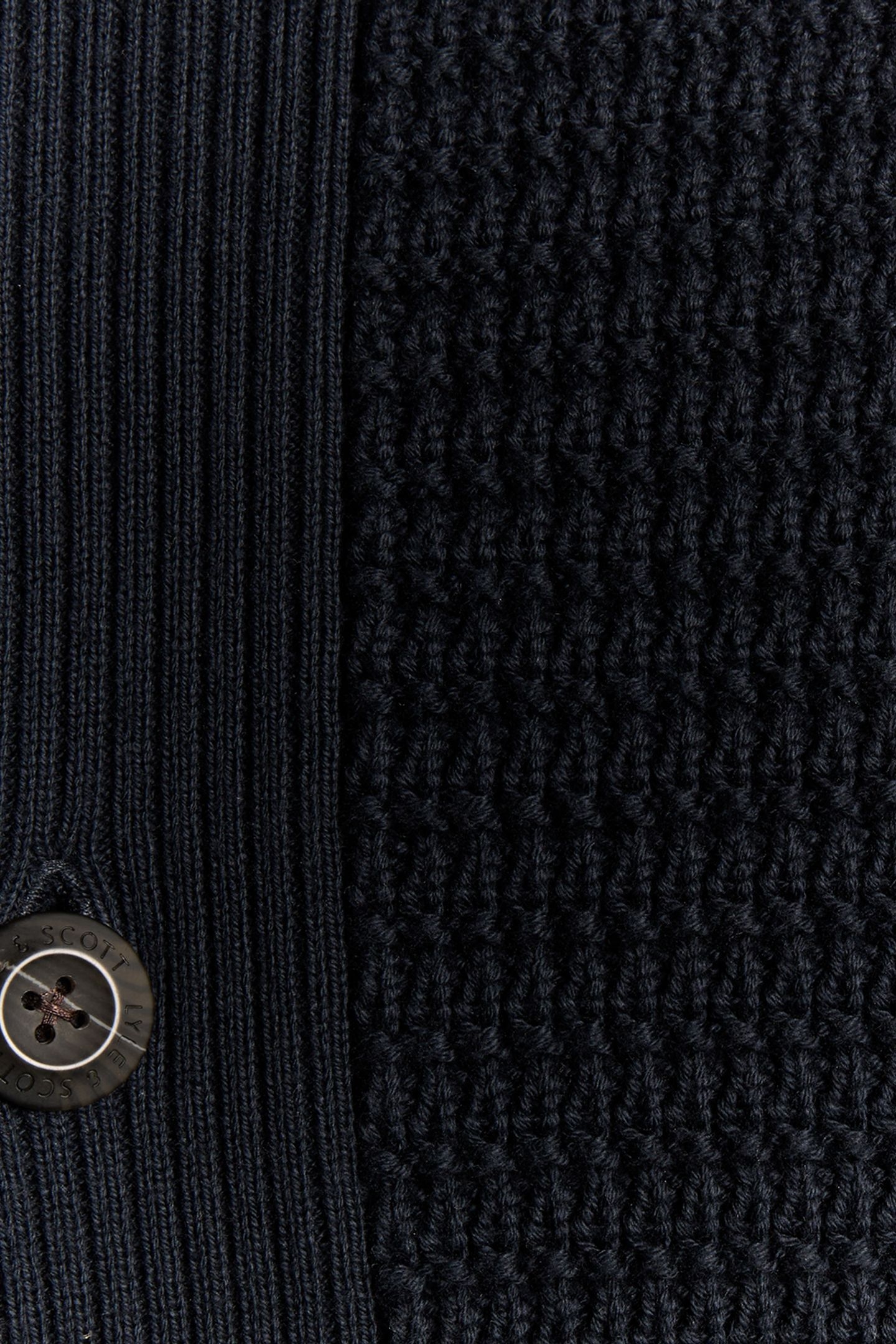 BUTTON THROUGH FUNNEL NECK JUMPER DARK NAVY 5