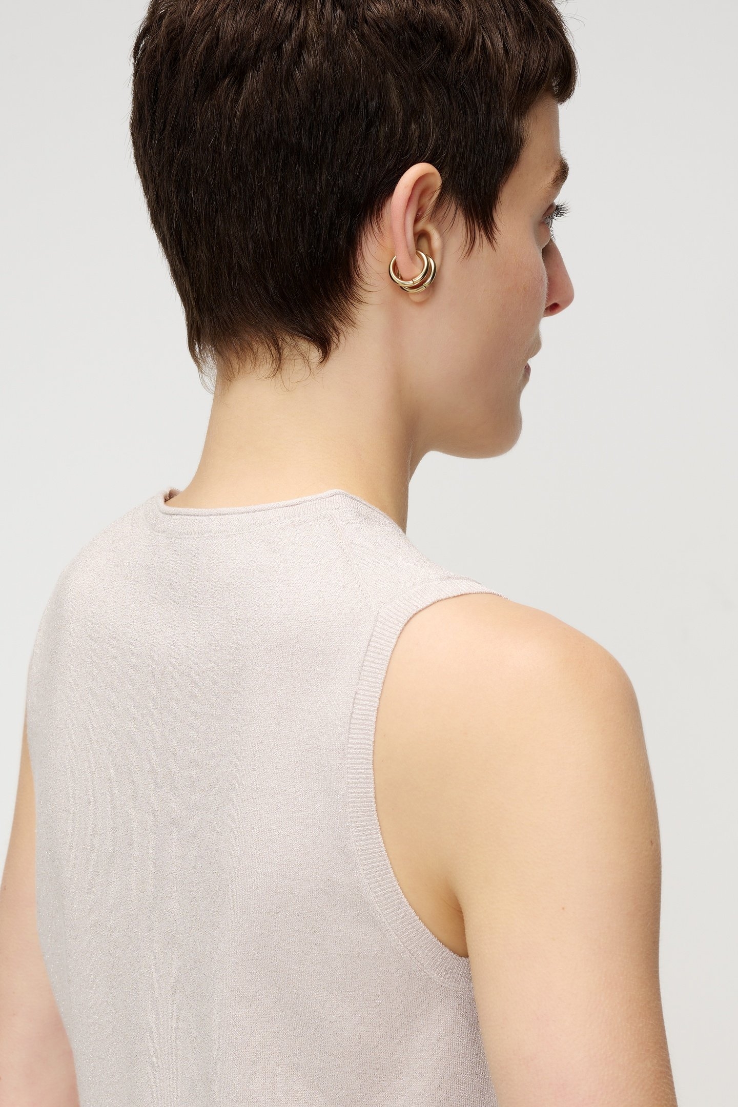 VISCOSE MIX SLEEVLESS TOP SAND 5