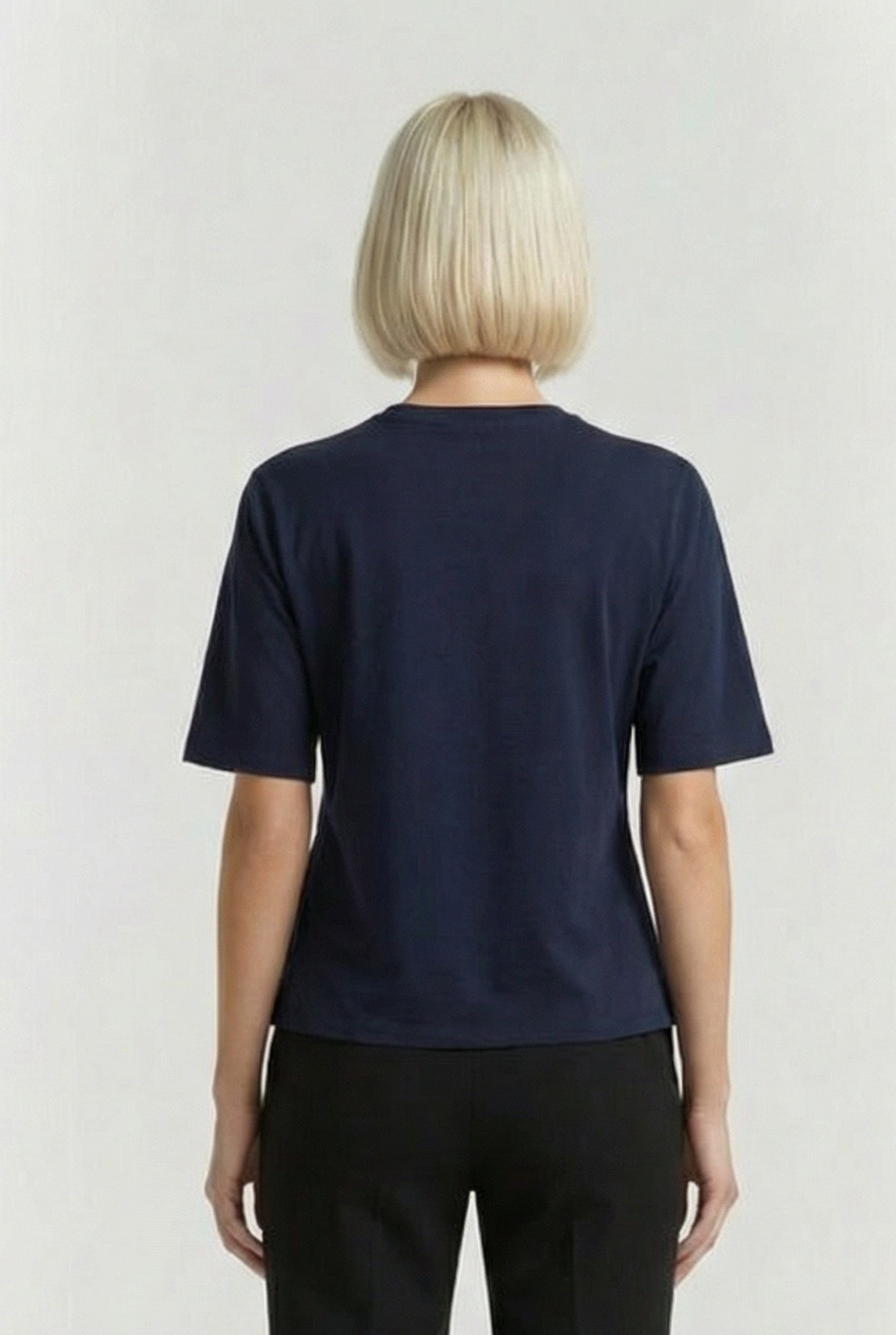 BRUSHED PLEAT TEE MIDNIGHT 2