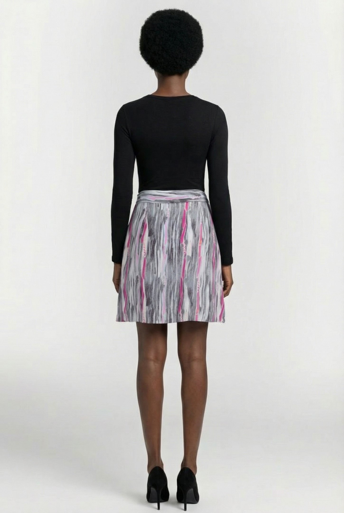 IRIA SKIRT GREY/PINK 2