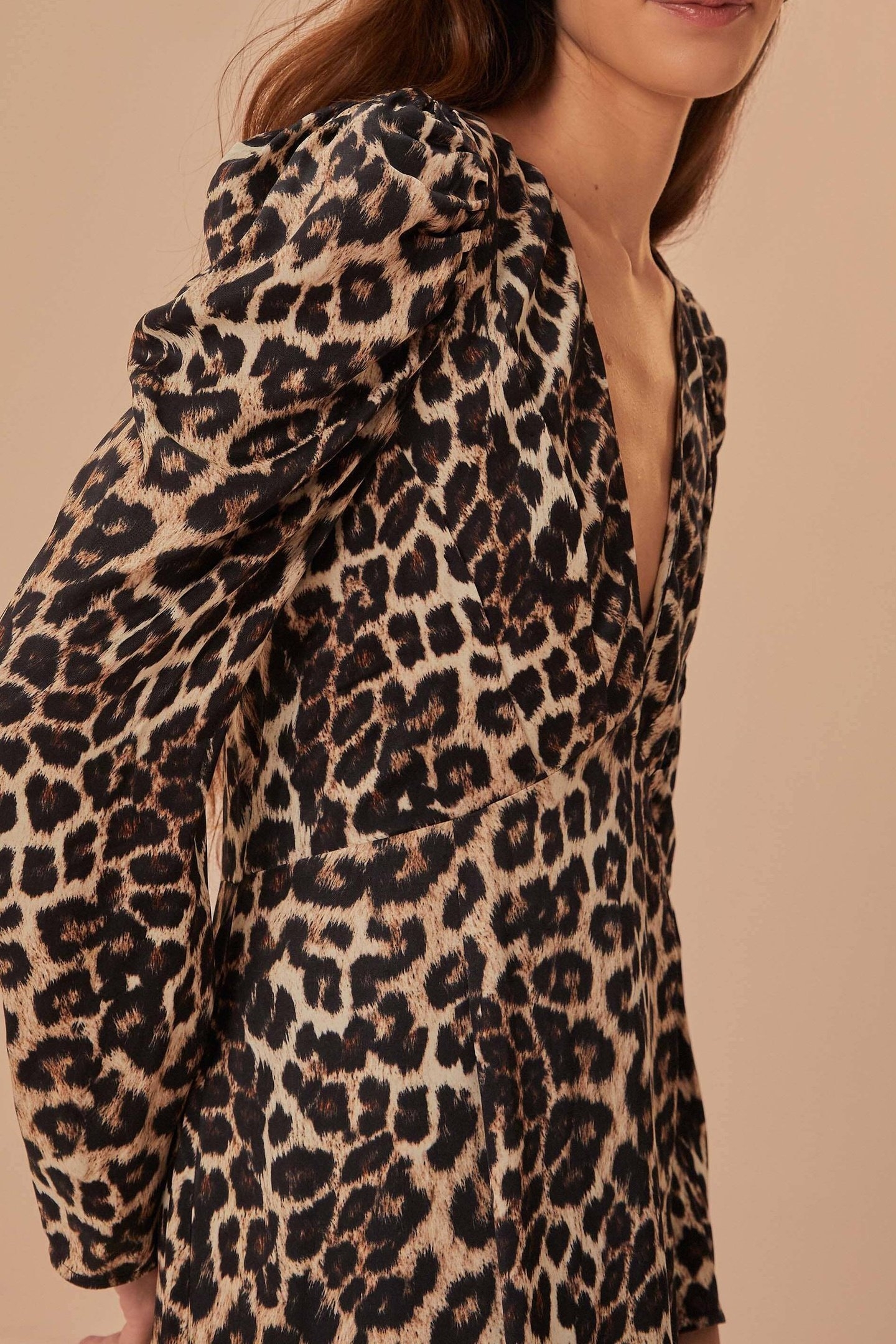 NATURAL SKIN CREAM MIDI DRESS 5