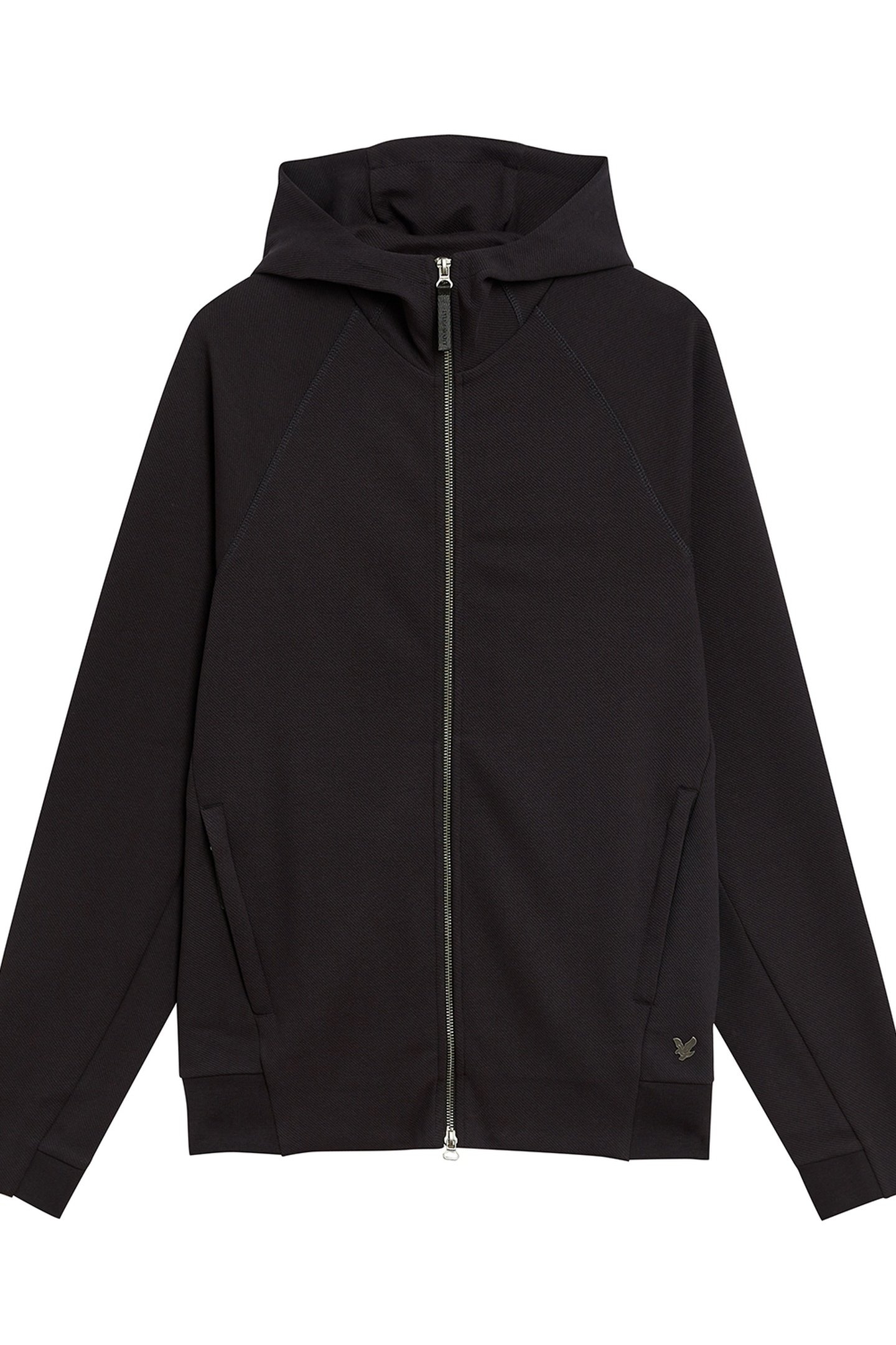 DIAGONAL INTERLOCK HOODED ZIP THROUGH LACQUER 3