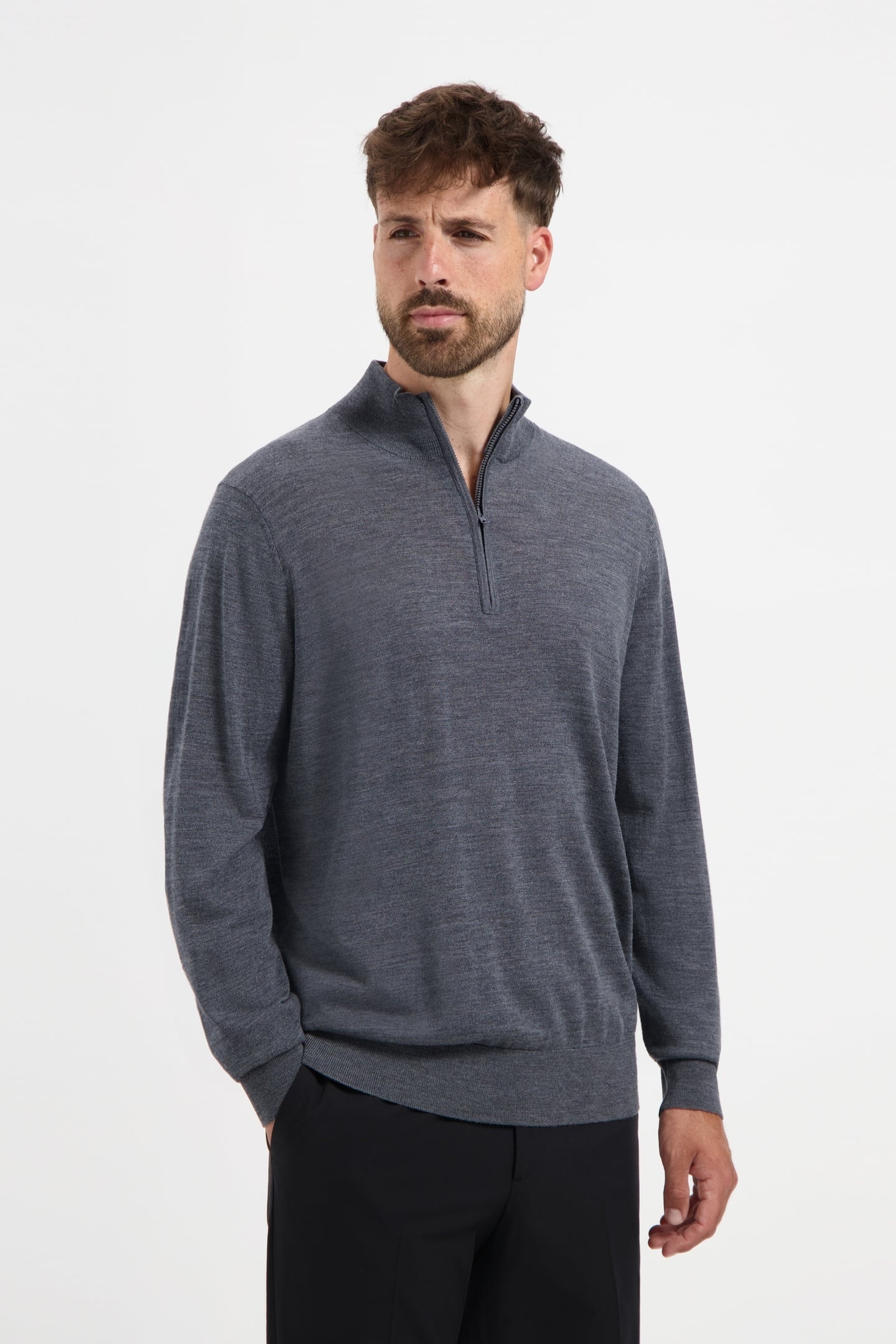 ZIP UP 100% MERINO STORM GREY 1