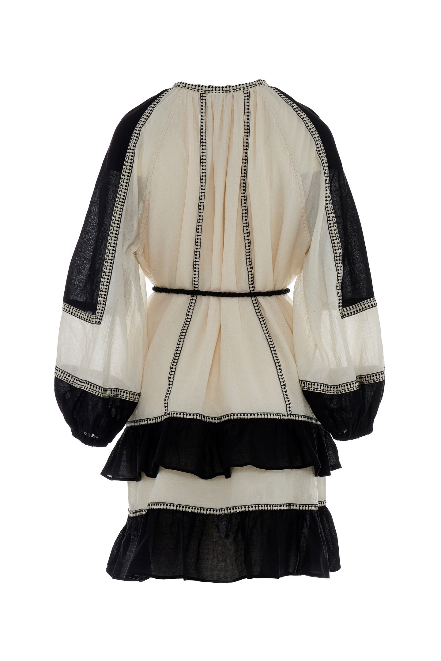 EMPHASIS SHORT DRESS GAZE WITH BELT OFFWHITE 2