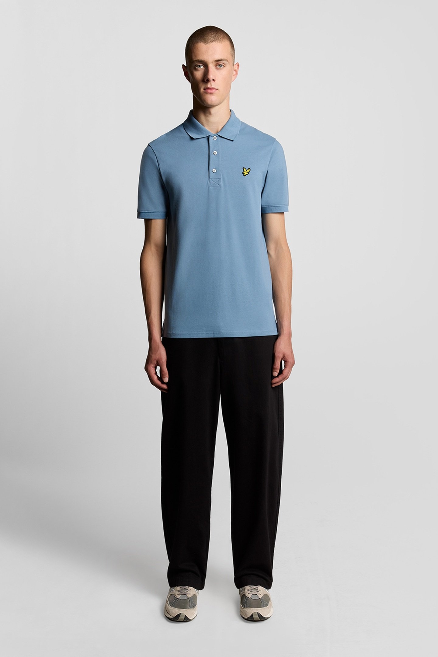 PLAIN POLO SHIRT OCEAN SKY 1