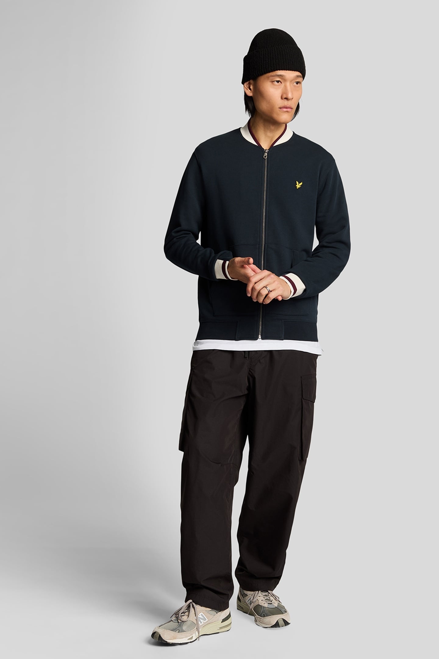 HALF TIPPED JERSEY BOMBER DARK NAVY 1