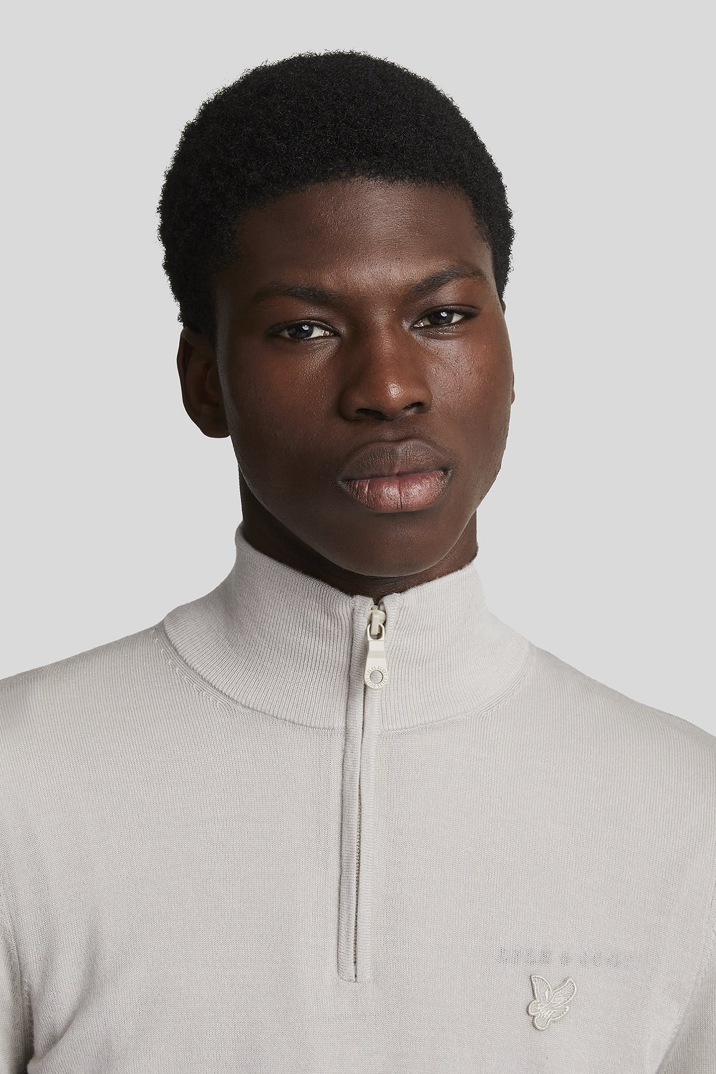 TONAL EAGLE MERINO QUARTER ZIP JUMPER COVE 2