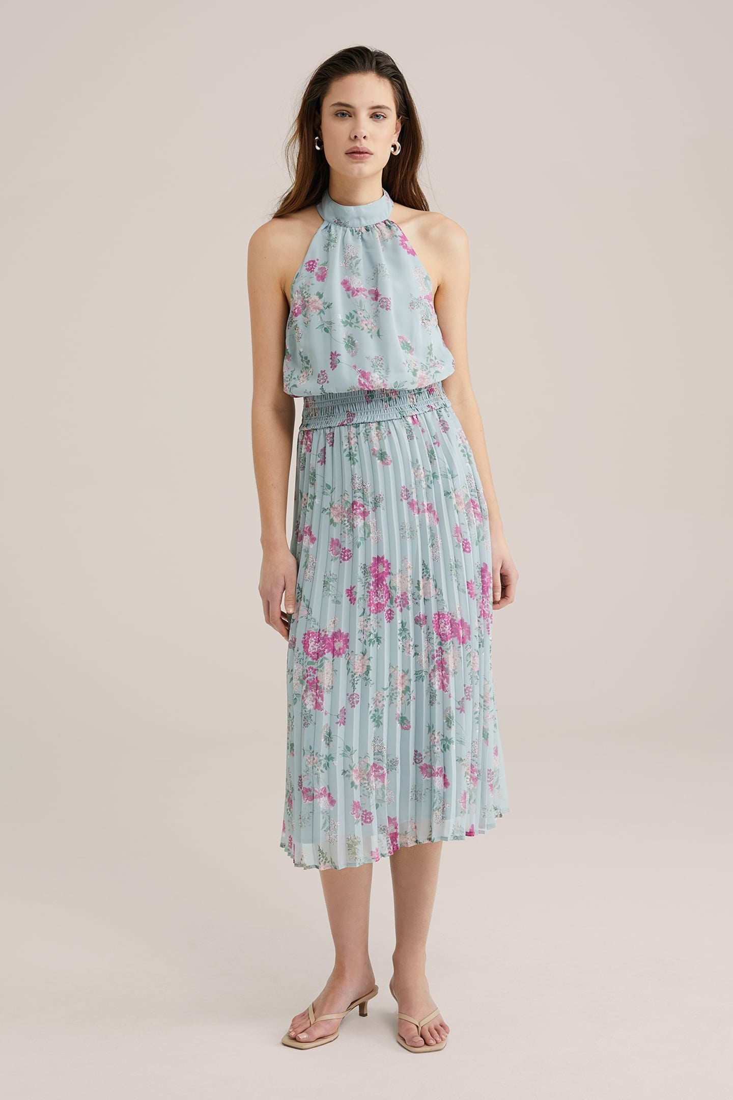 DRESS MID LENGTH LIGHT GREEN 7