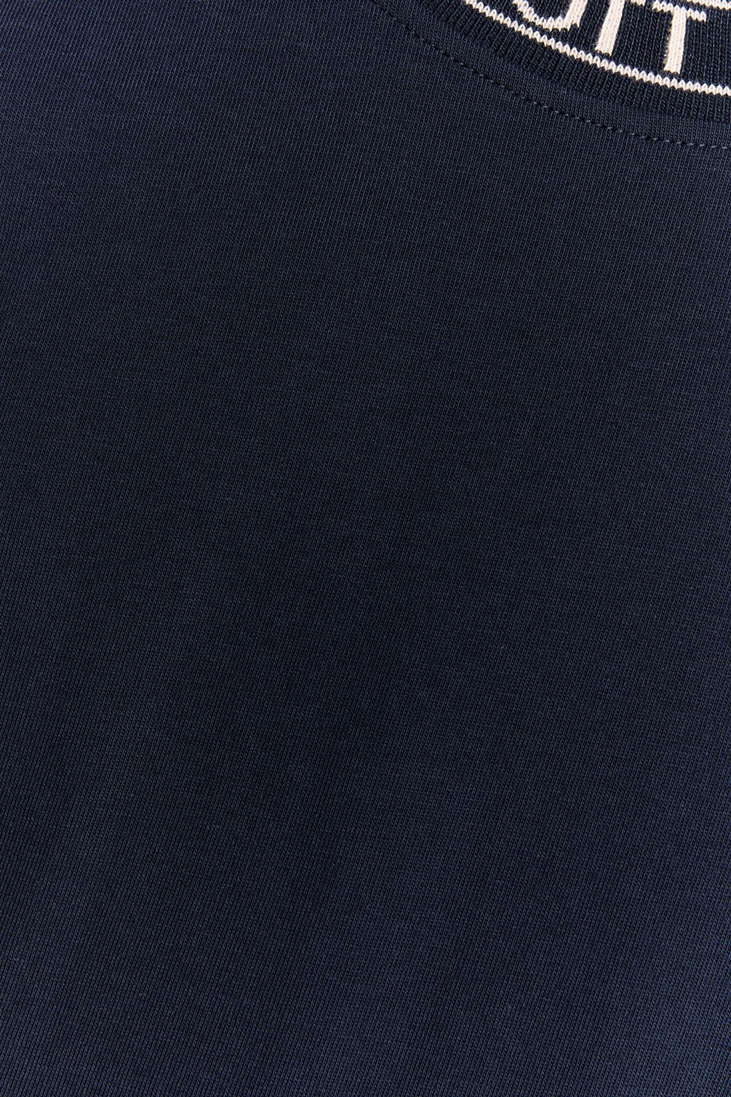 LOGO RIBBED T-SHIRT DARK NAVY/BONE WHITE 5