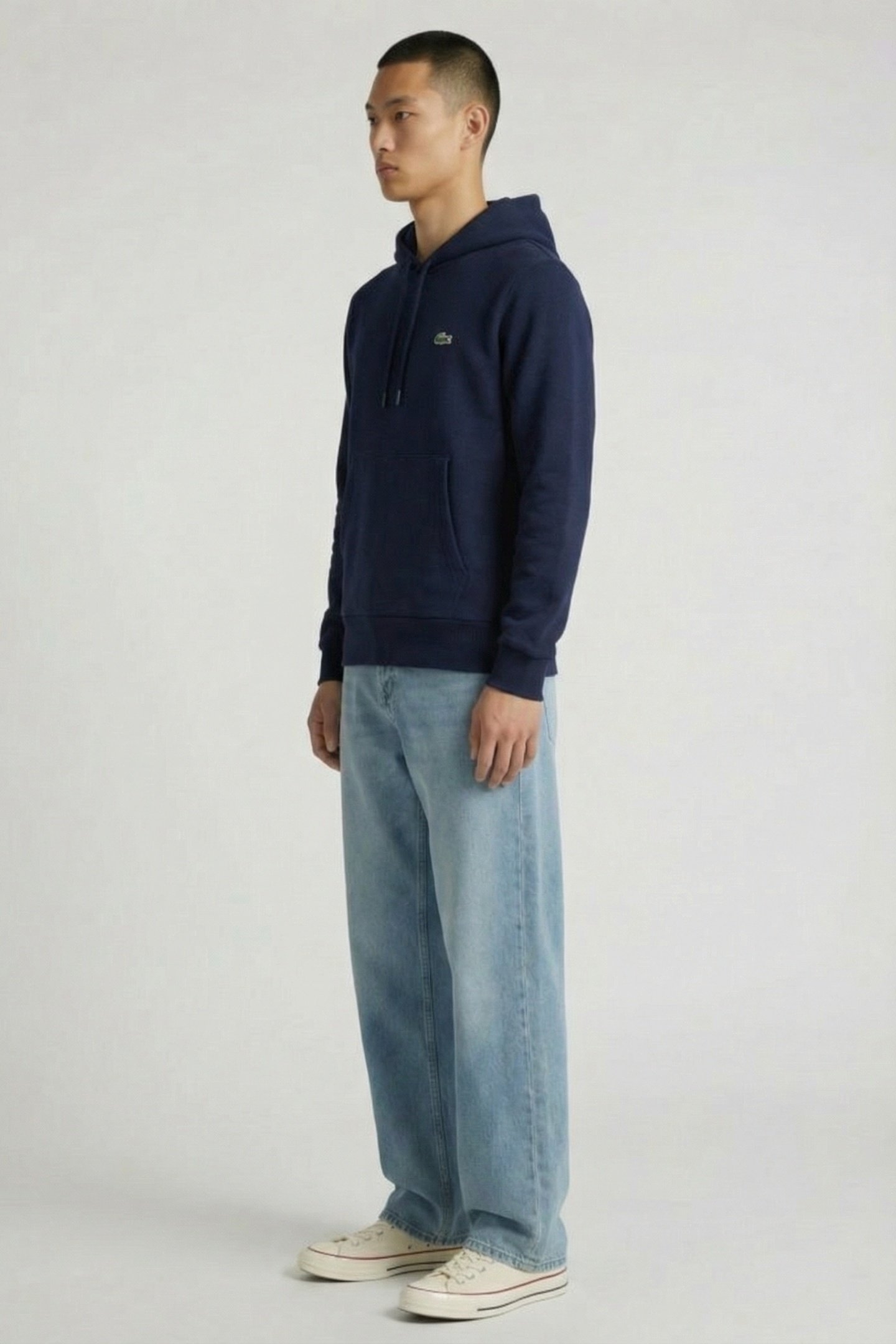 FLEECE HOODIE NAVY BLUE 3