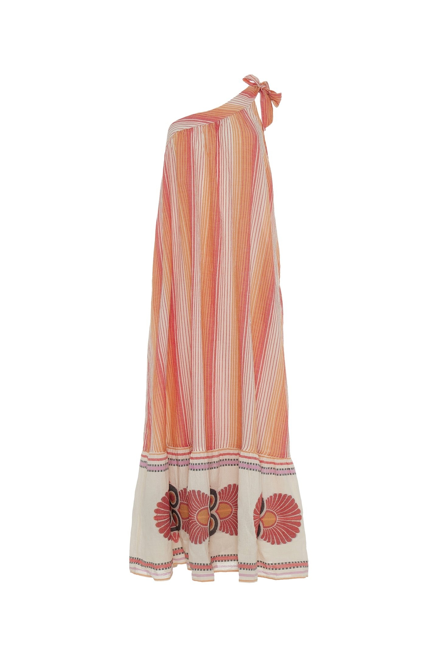 DELPHI LONG DRESS JACQUARD RED ORANGE 3