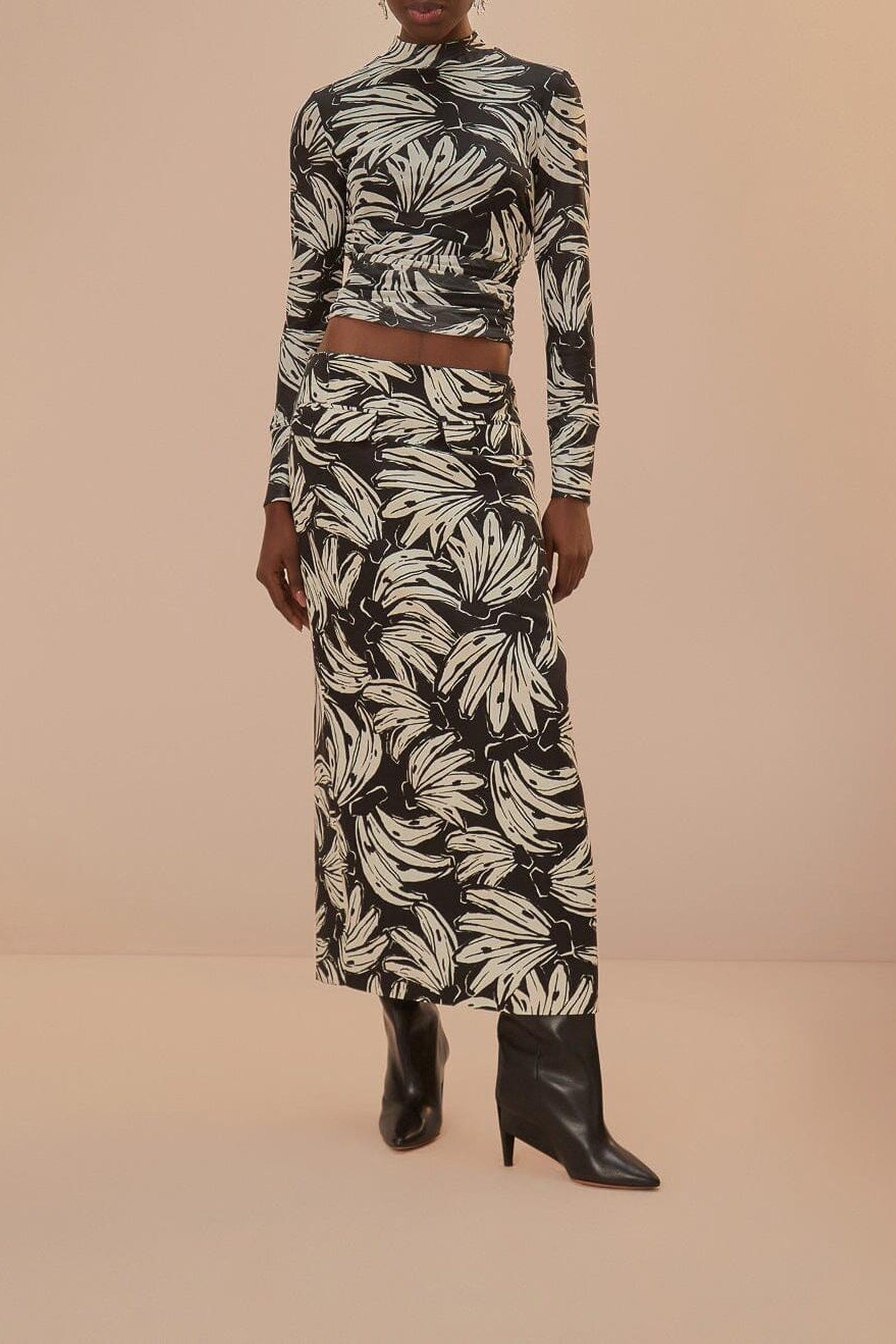 BOSSA BANANA BLACK TULLE BLOUSE 1