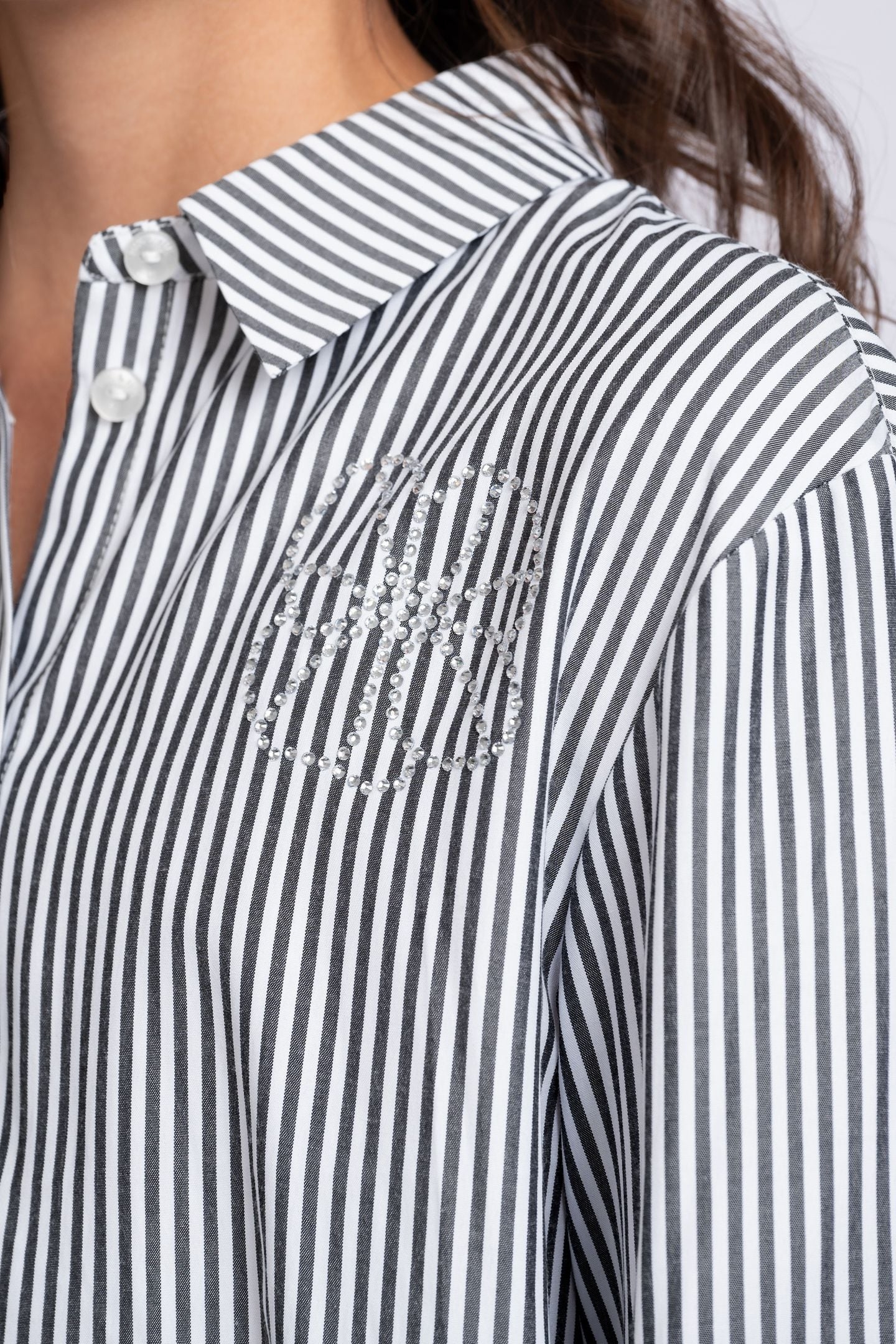 NAOMI BLOUSE BLACK/OFF WHITE 4