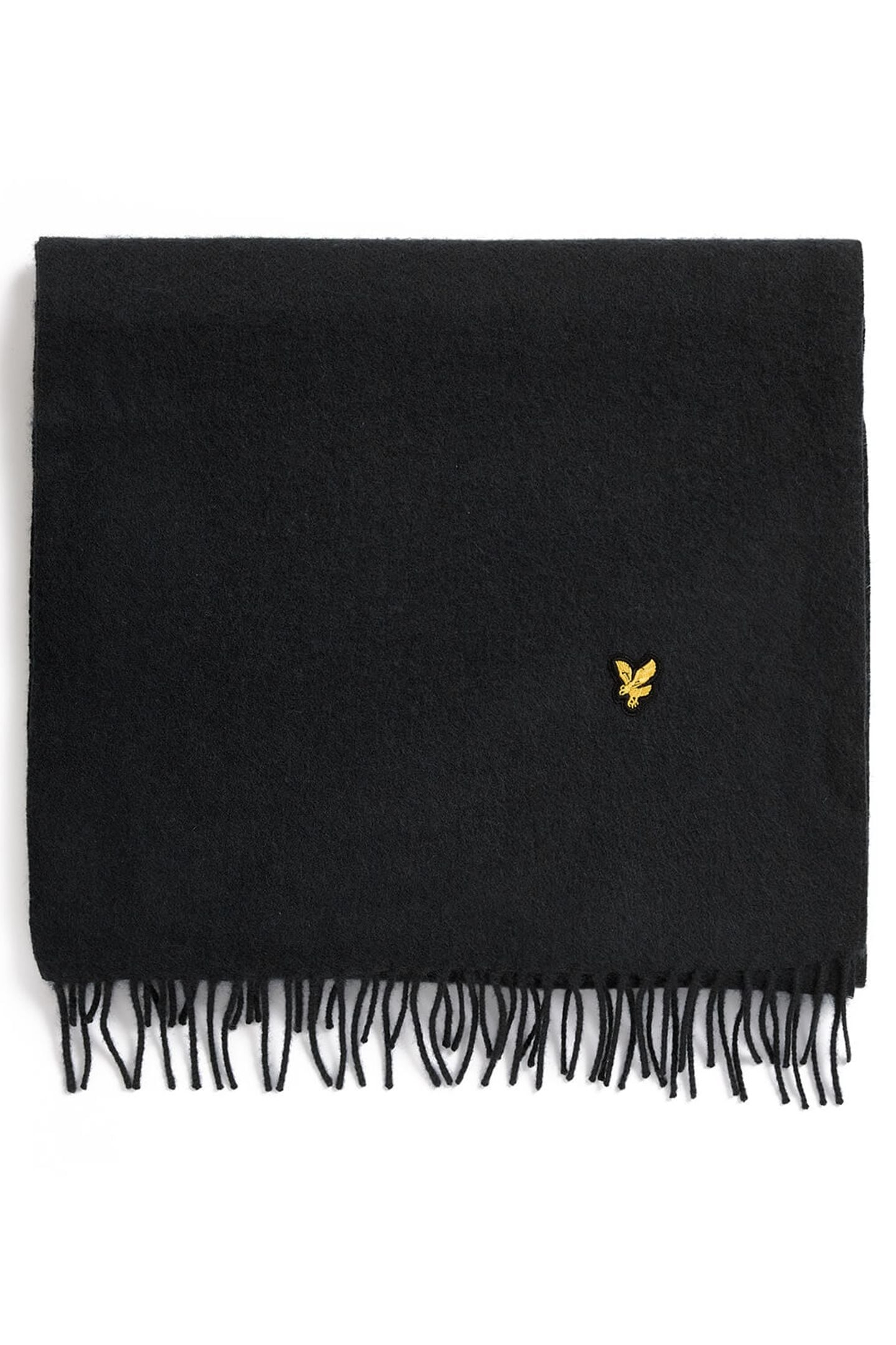 PLAIN LAMBSWOOL SCARF JET BLACK 1