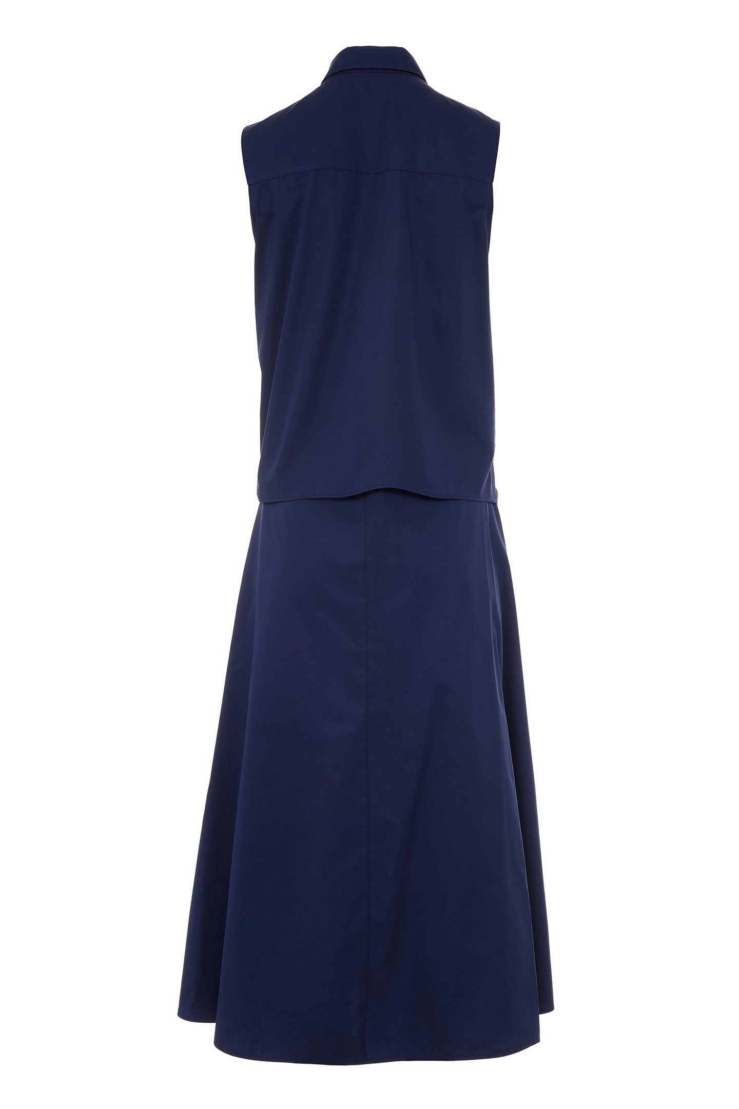 EROS LONG DRESS POPLIN NAVY 2