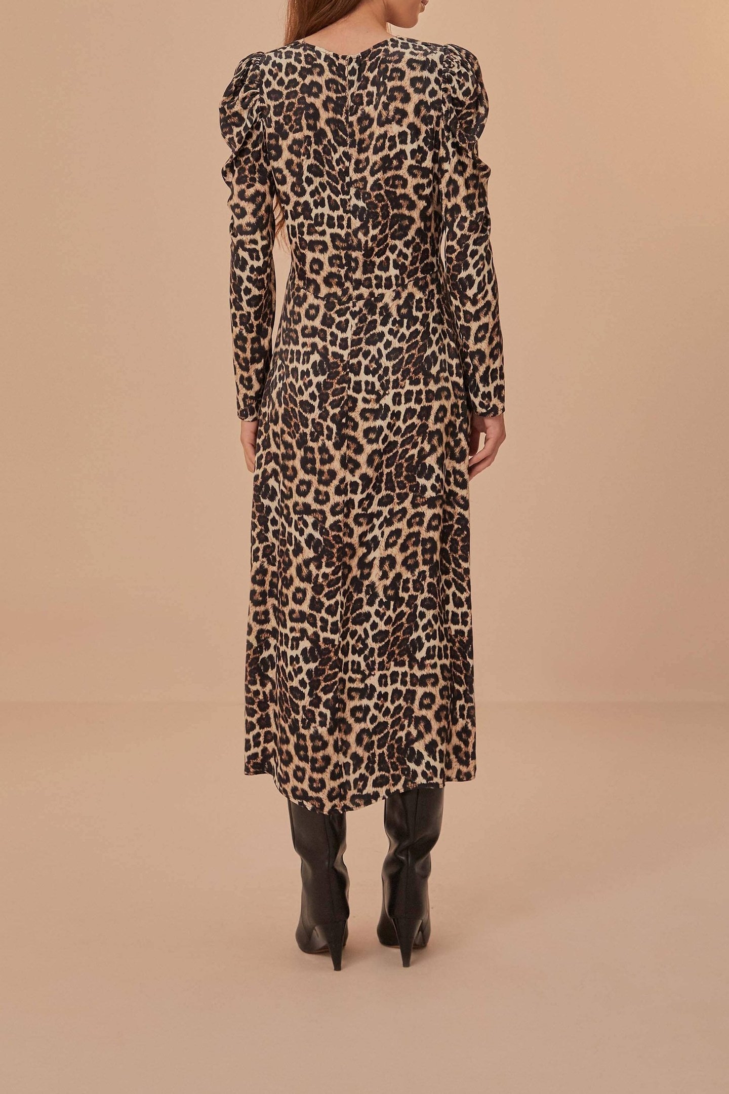 NATURAL SKIN CREAM MIDI DRESS 3