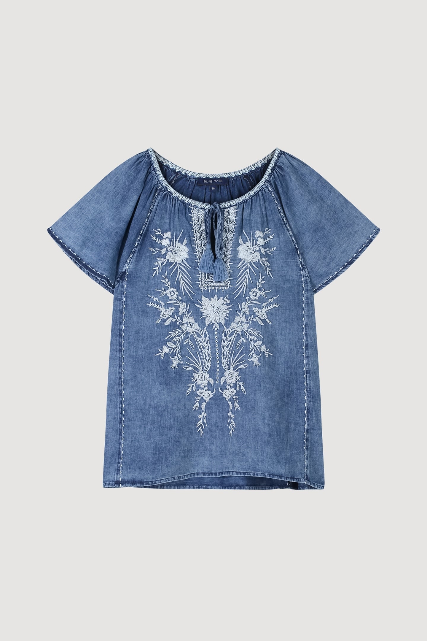 TOP INDIGO EMBROIDERY BLUE DAZE INDIGO 3