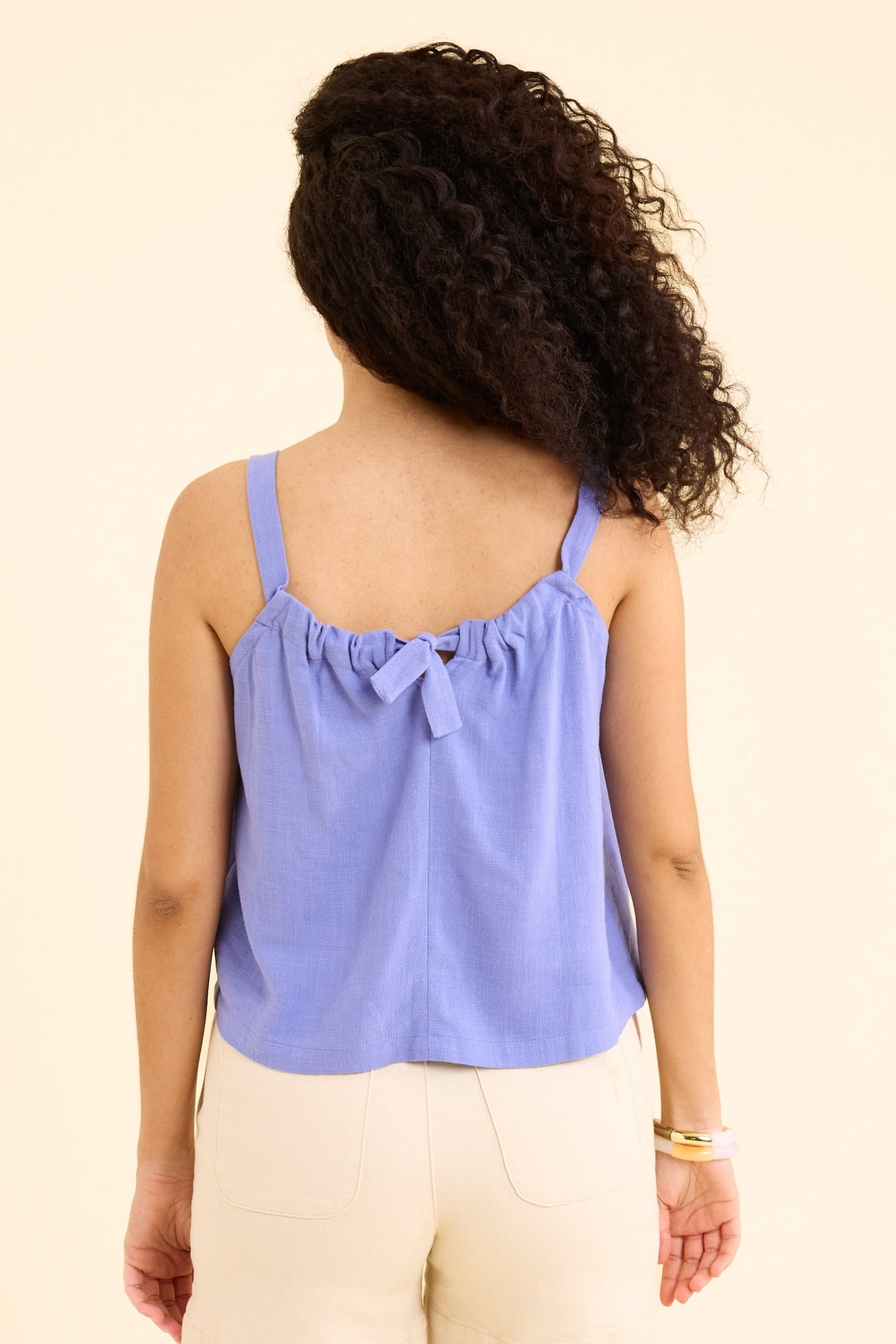 BLUE STRAP TOP WITH TIE ON BACK LAVENDER 4
