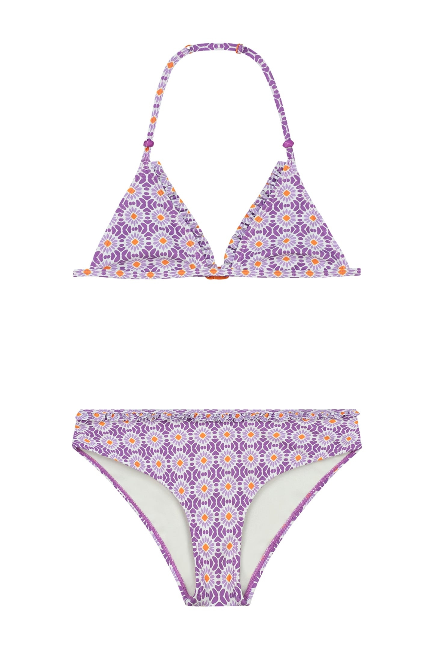 GIRLS LIZZY BIKINI SET PORTO TILE SUMMER PURPLE TILE 1