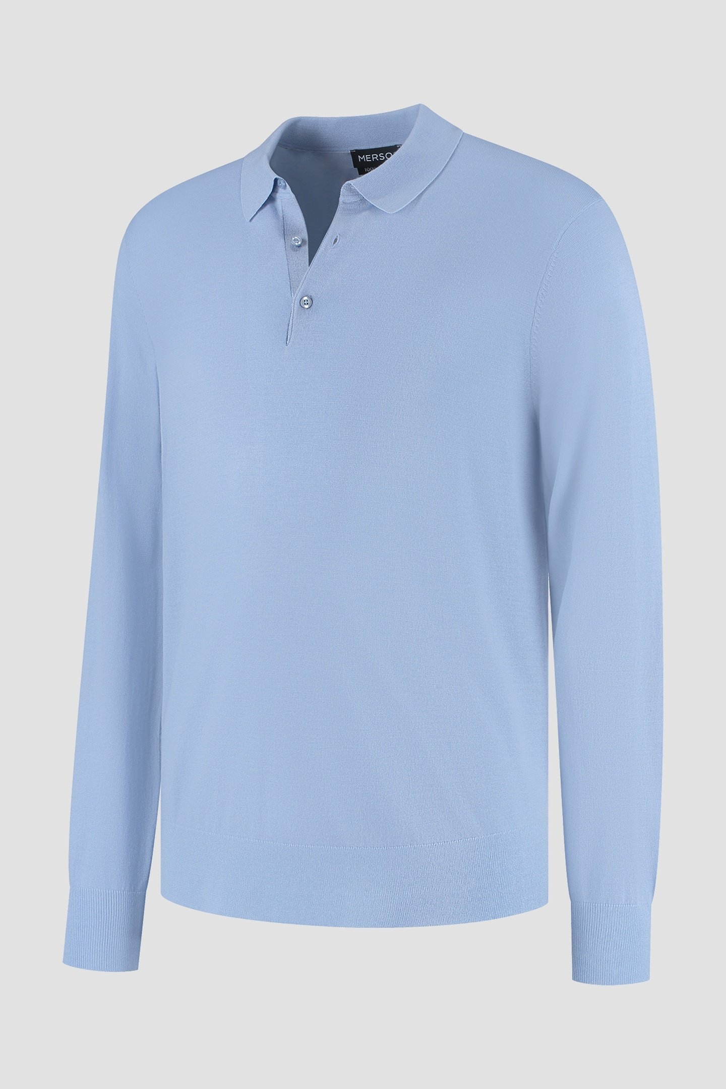 POLO LONG SLEEVE 100% MERINO ALPINE BLUE 6
