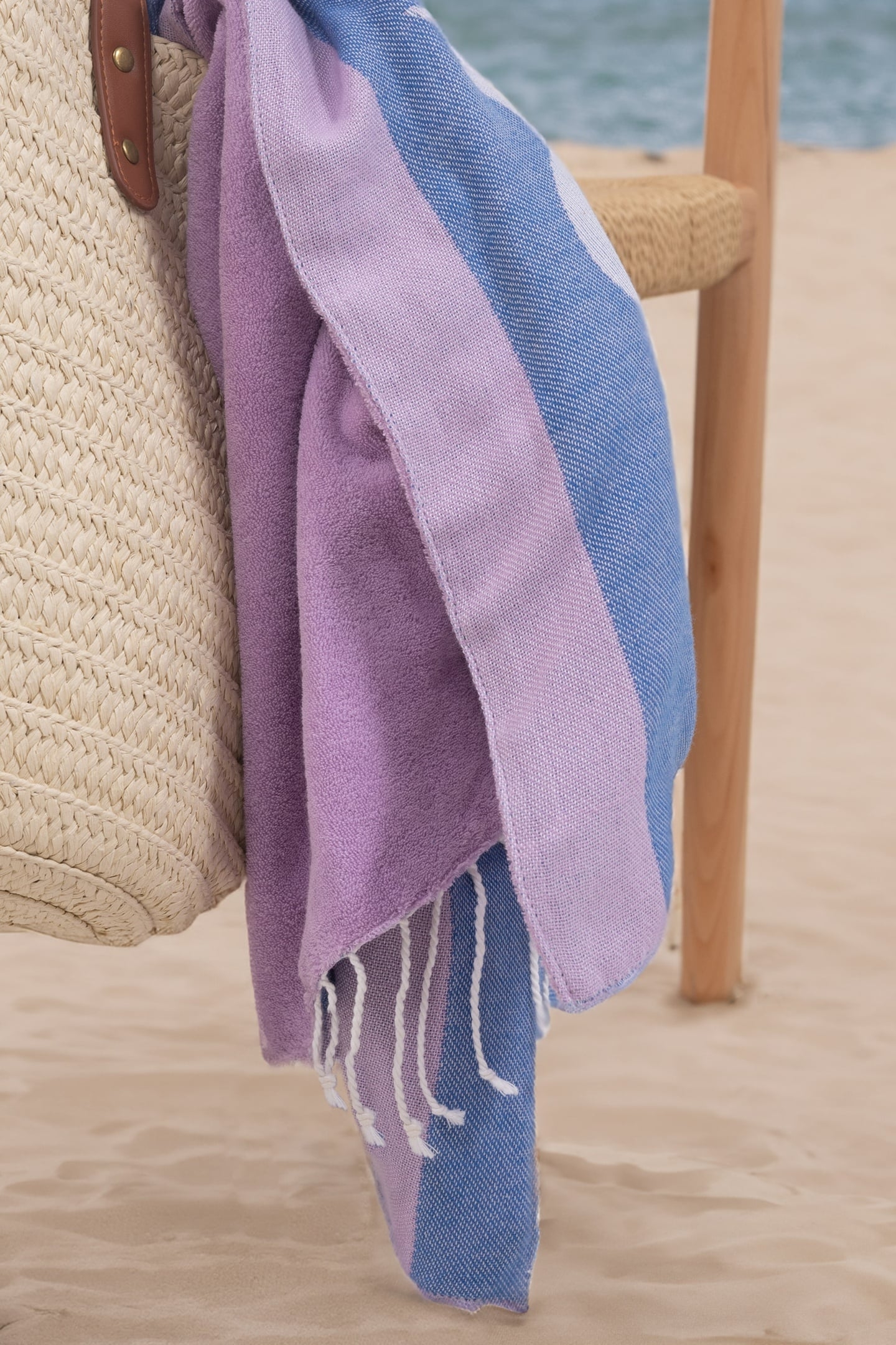 LILAC AND BLUE FOUTA INDIGO 5