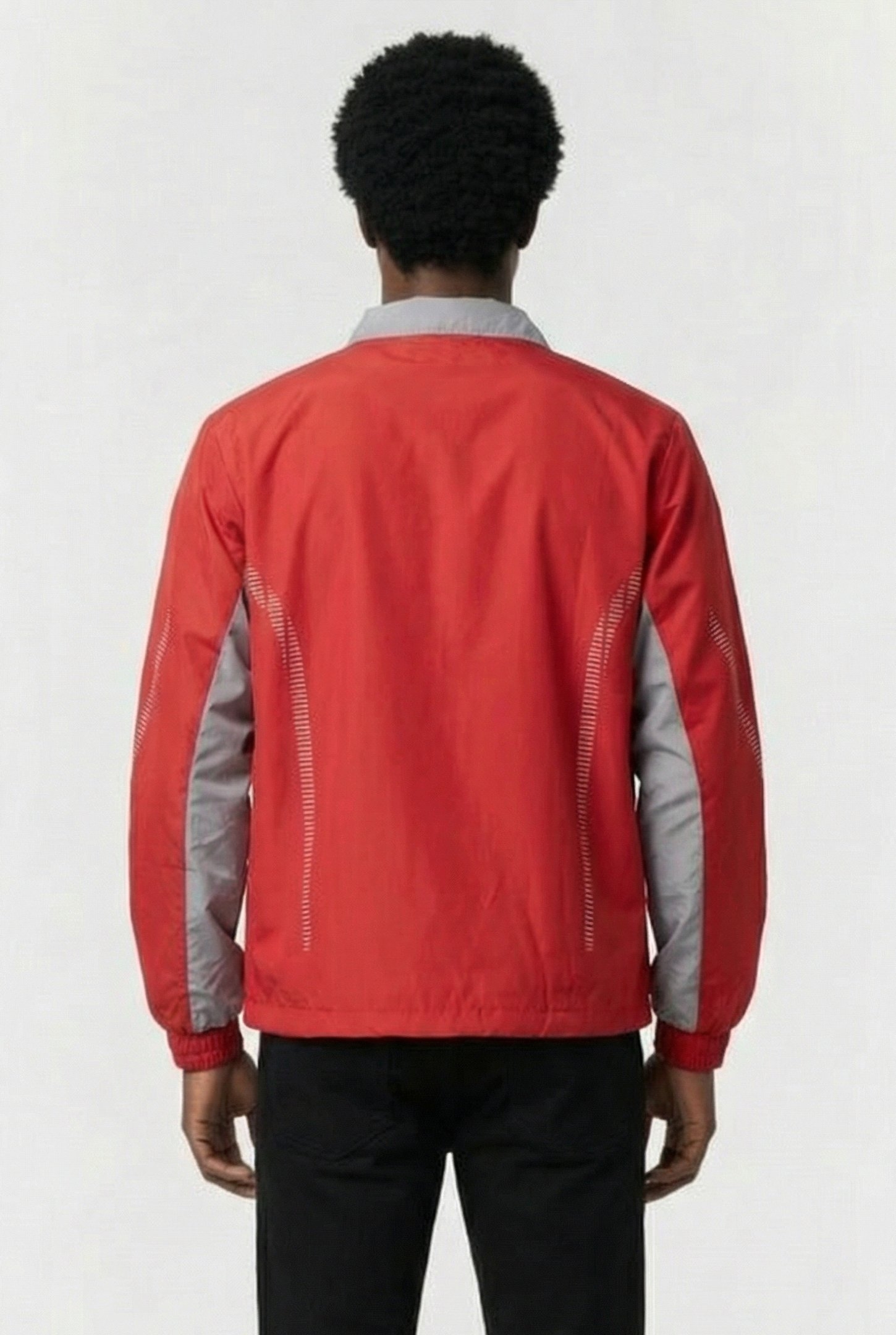 UNISEX TL WARM UP JACKET RED-GREY 4