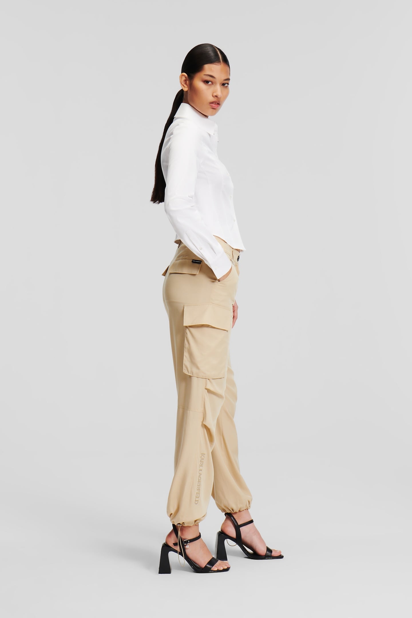 BEIGE SOFT CARGO PANT 4