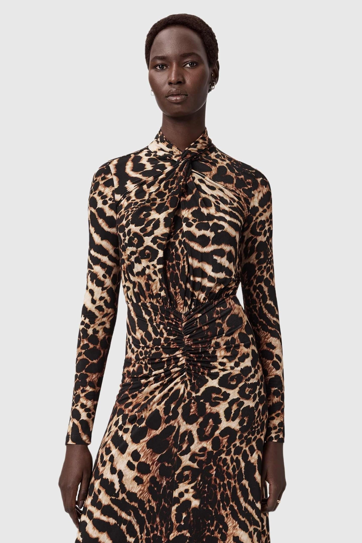 MINA DRESS PARDUS HONEY BROWN 1