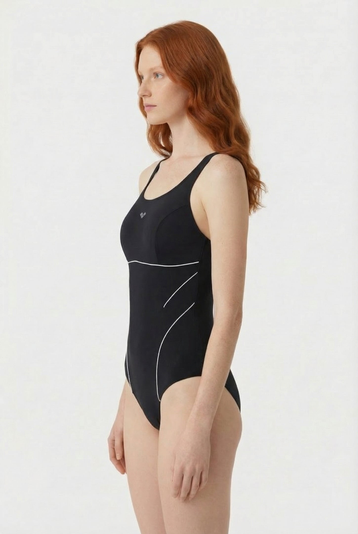 W DANA U BACK ONE PIECE BLACK-WHITE 1