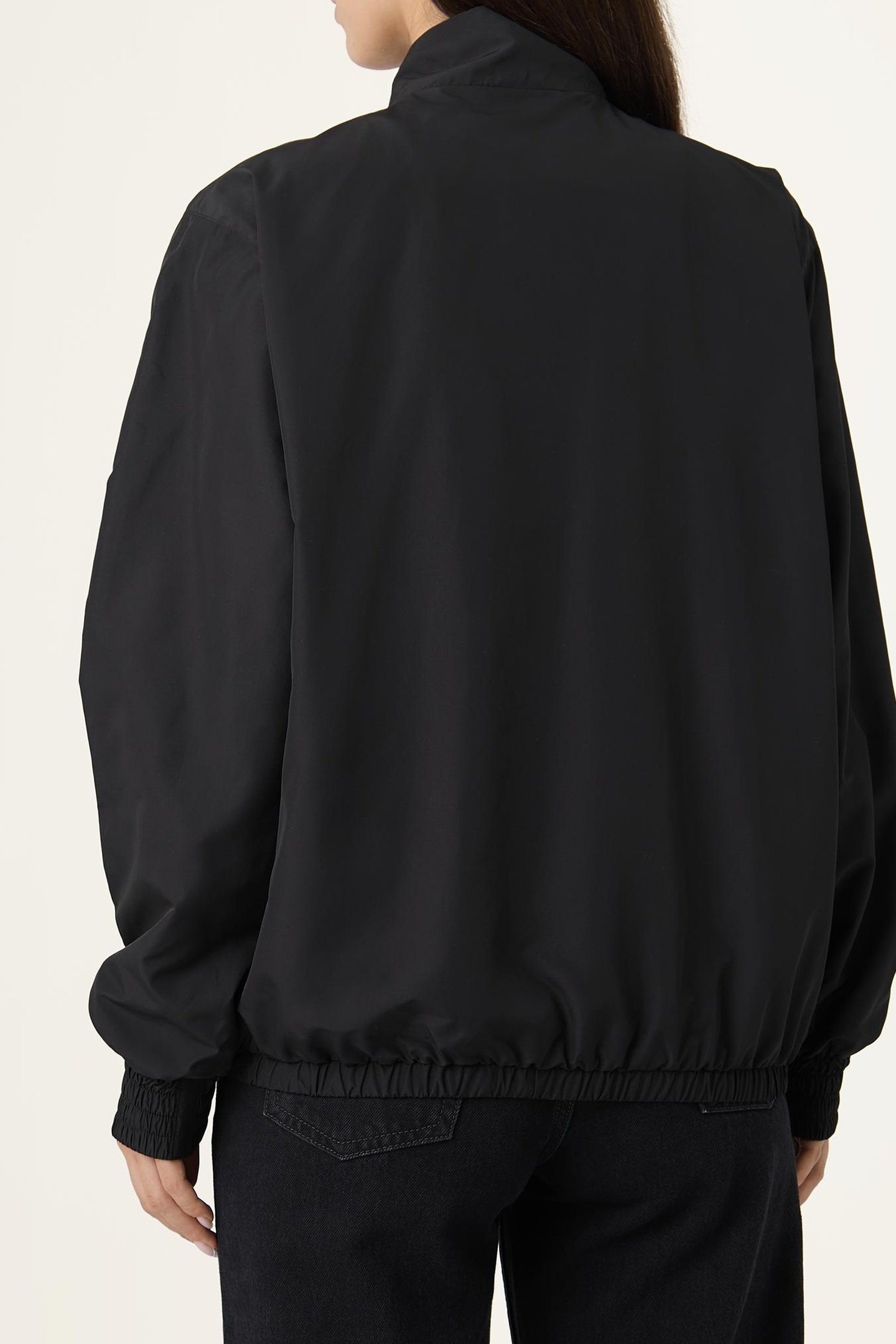 SAN SIRO OVERSIZED WOVEN TRACK JACKET BLACK 3