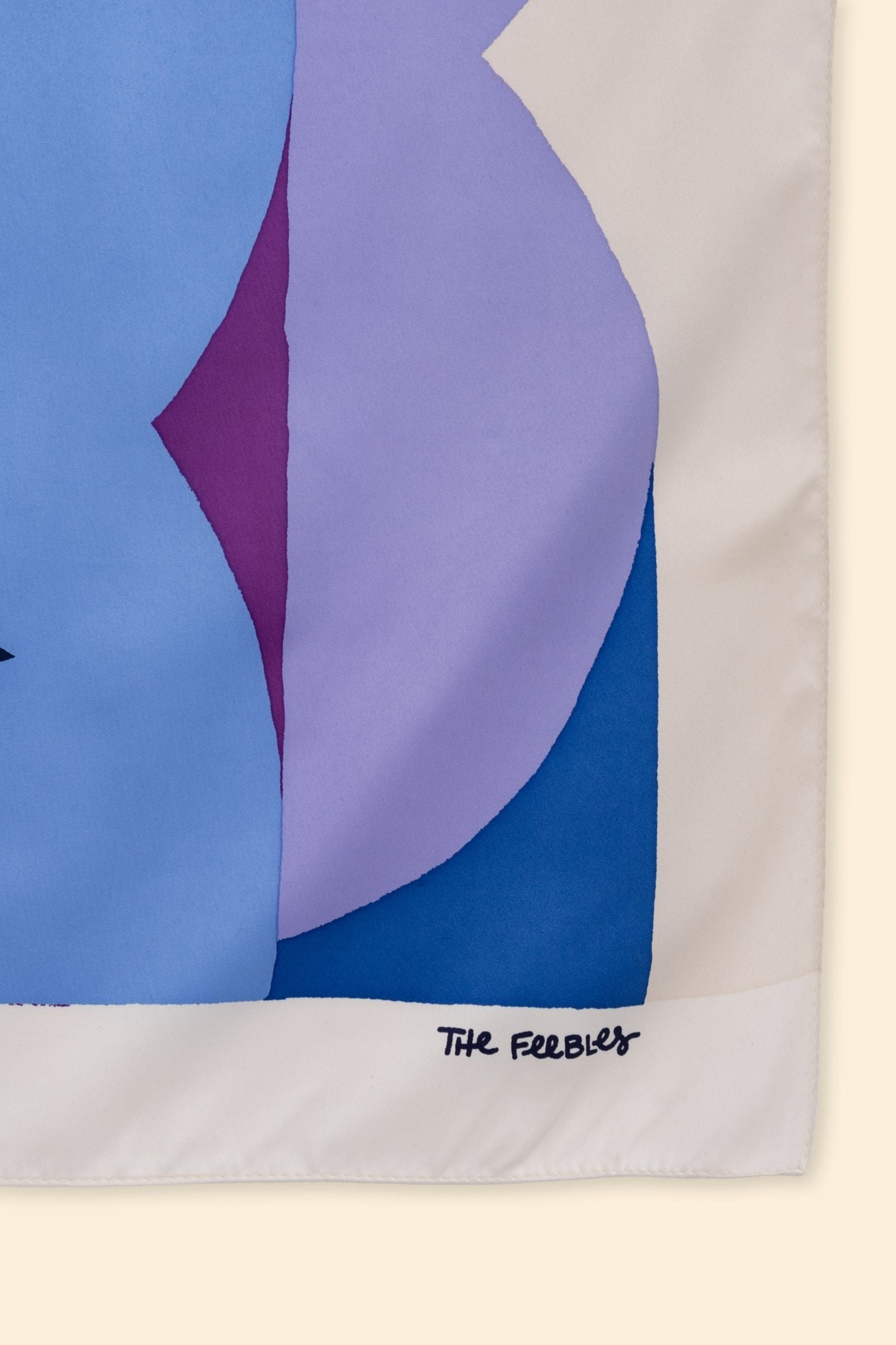 BLUE GRAPHIC FLORAL SQUARE SCARF BLUE CERULEUM 4