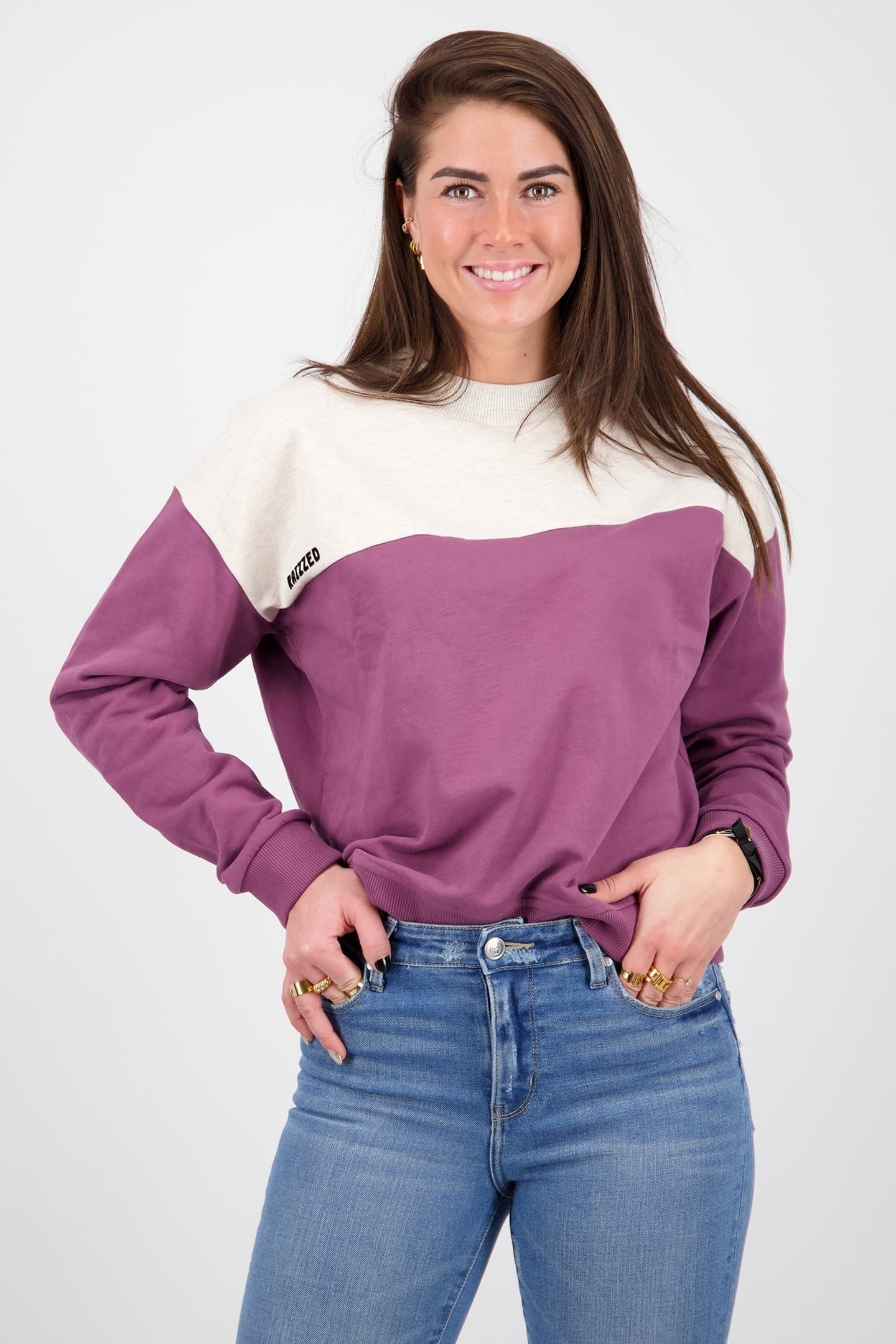 NADIA LONG SLEEVE AUBERGINE RED 2