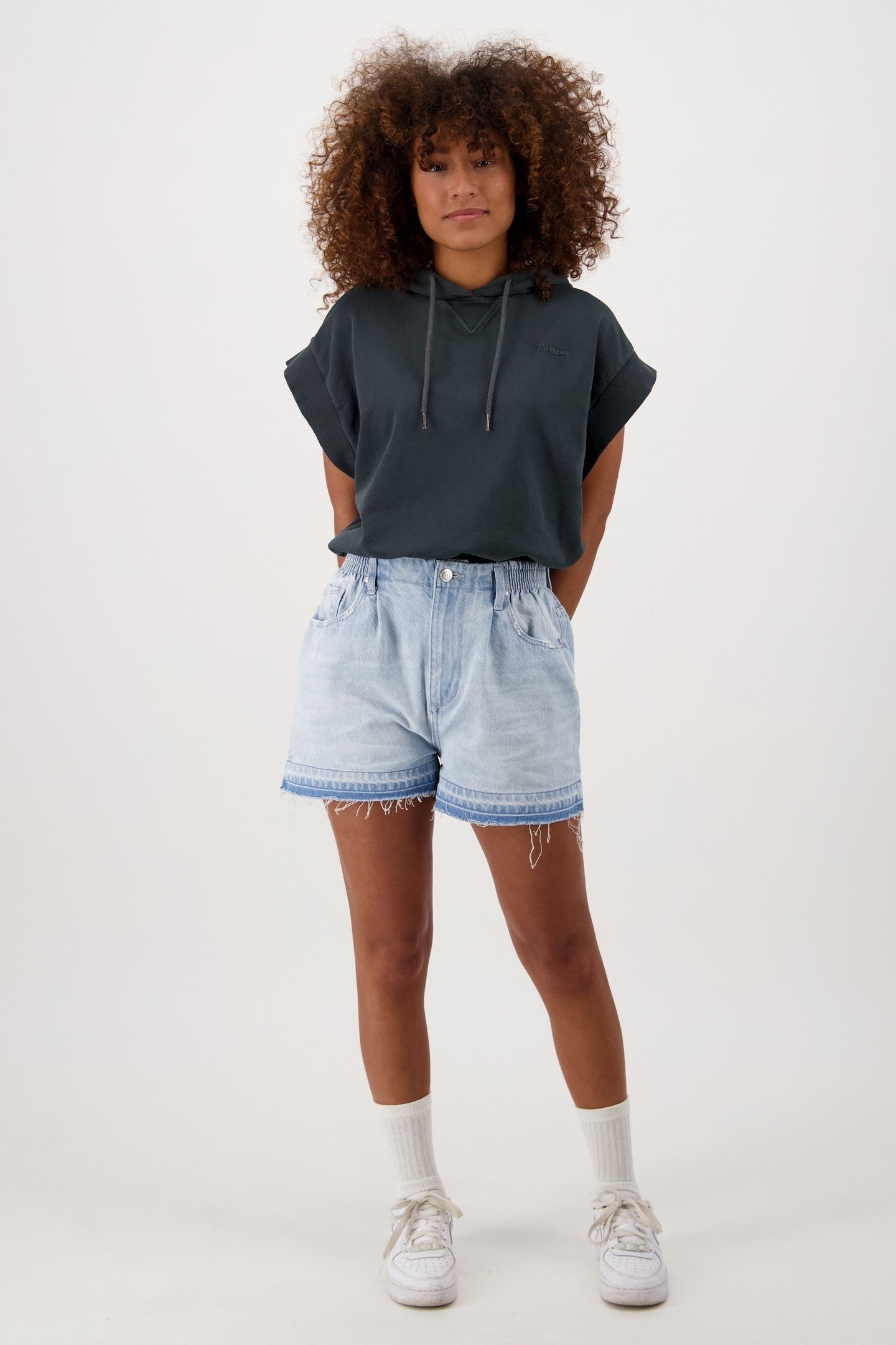 RAINBOW SHORT JEANS LIGHT BLUE STONE 2