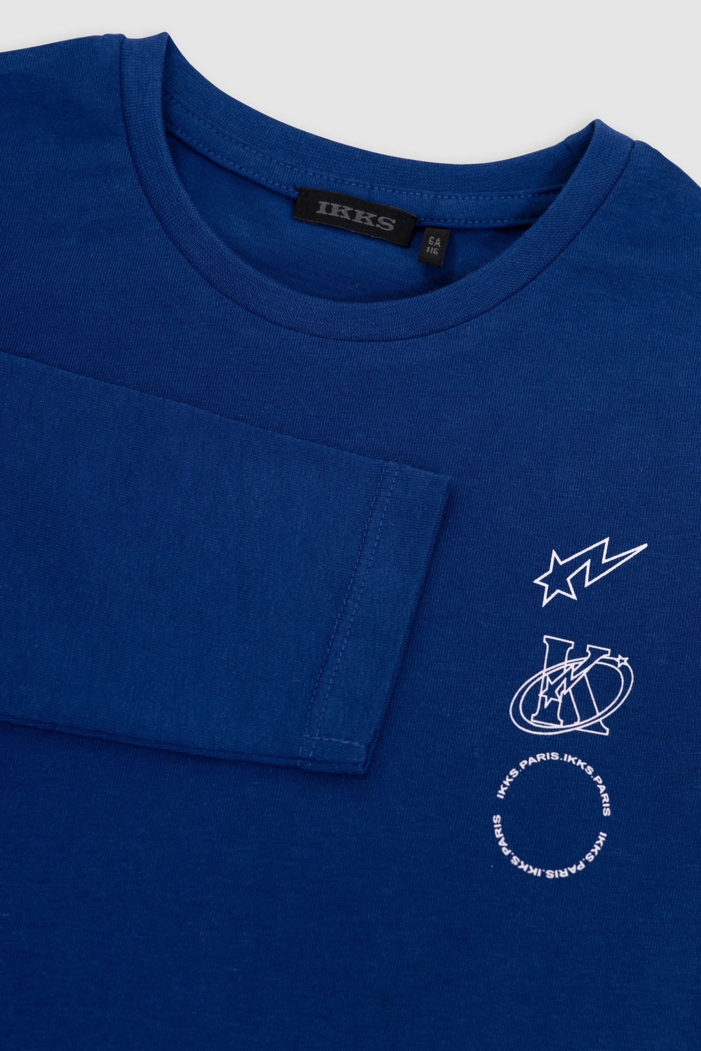 BOY'S BLUE ORGANIC COTTON T-SHIRT, K-COMET LOGO ON BACK 4