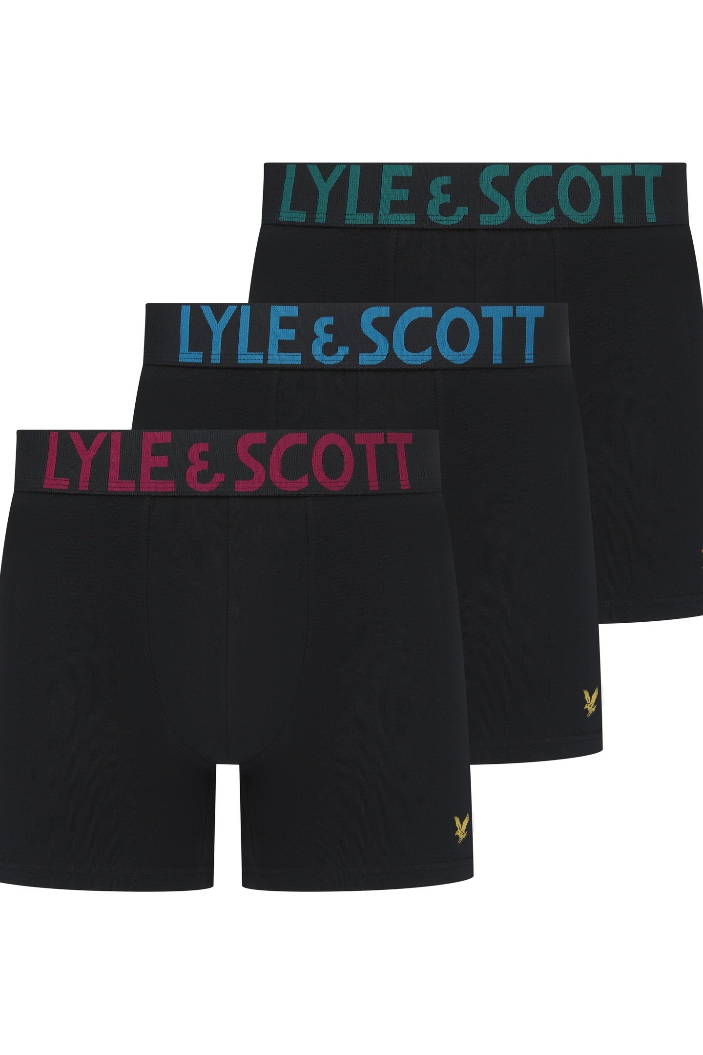 DANIEL 3 PACK UNDERWEAR BLACK MULTI WAISTBANDS 1