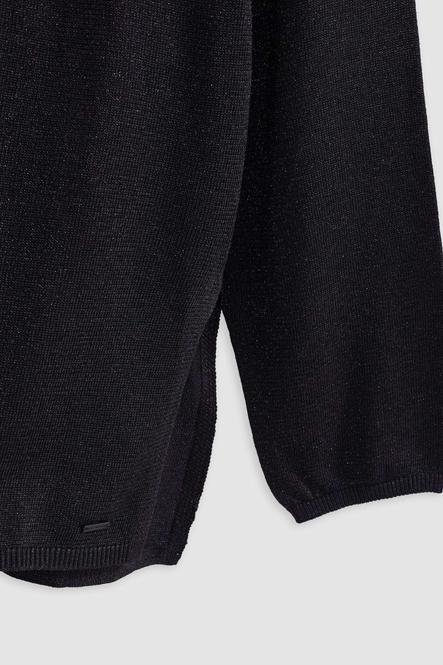 BLACK KNITTED SWEATER LUREX STUDDED MESSAGE 2