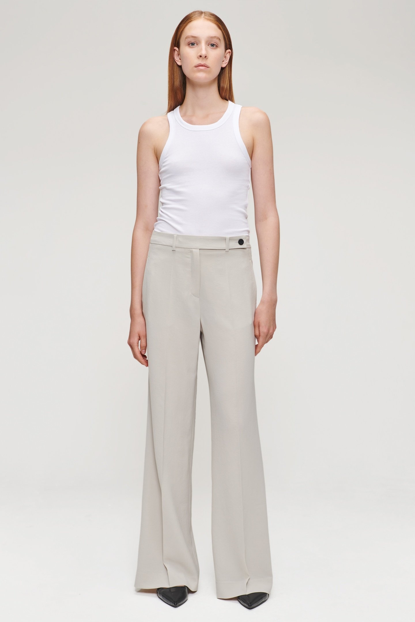 JAP CREPE WIDE LEG PANTS GREIGE 1