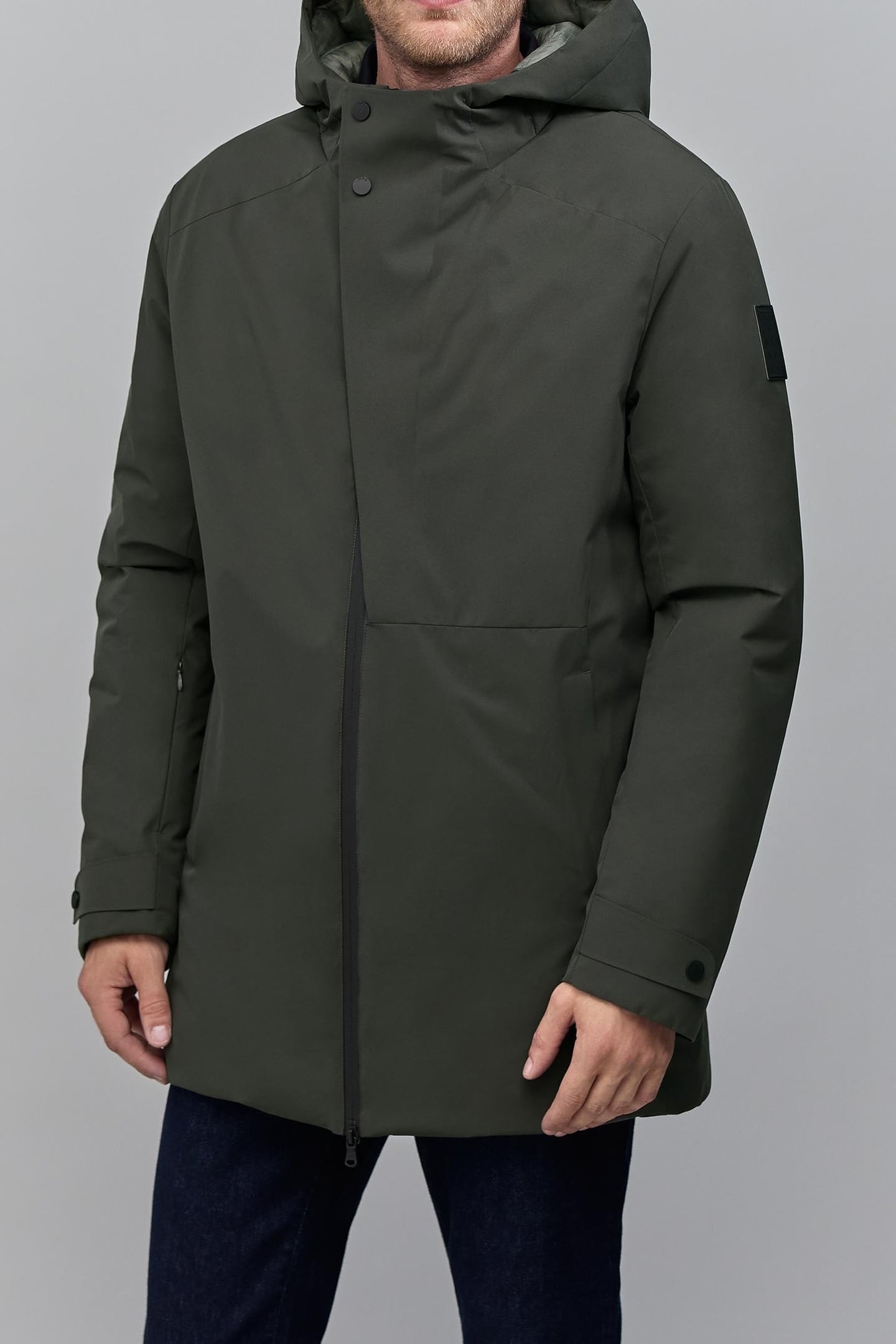 PARKA DARK GREEN INTERIOR MARBLE PRINT WATERPROOF HOMME 2