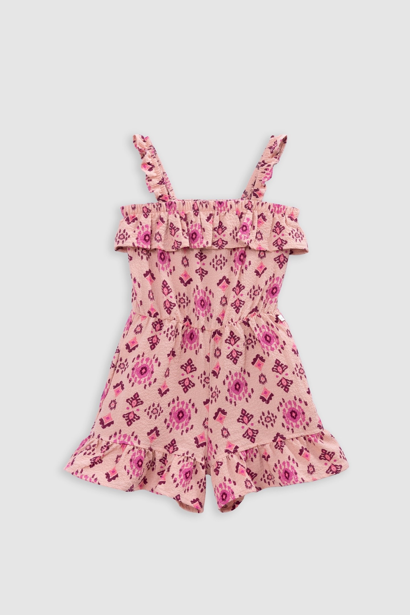 PINK MAXI ETHNIC PRINT JUMPSUIT 1