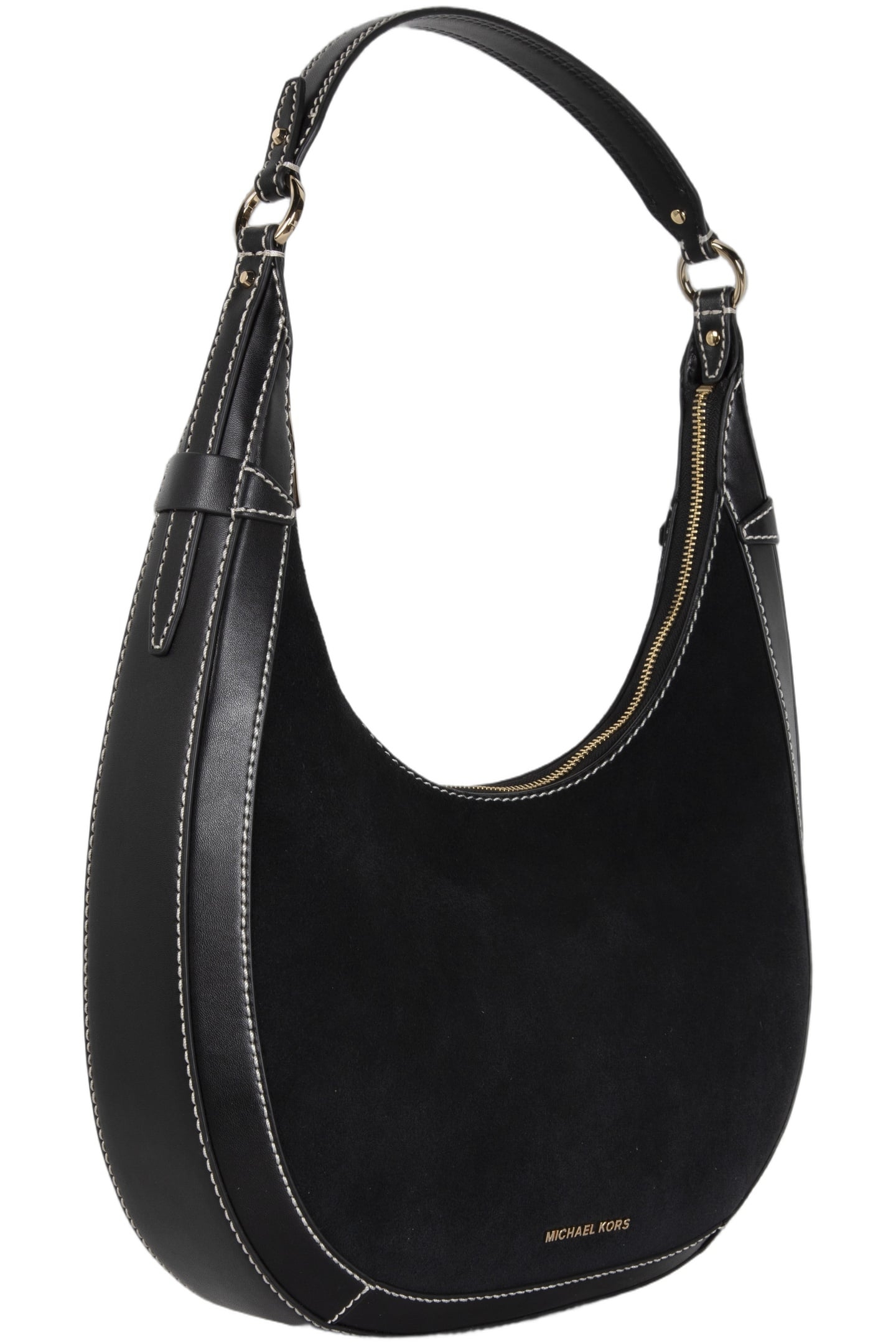 LARGE CRESCENT HOBO SHOULDER BAG BLACK 3