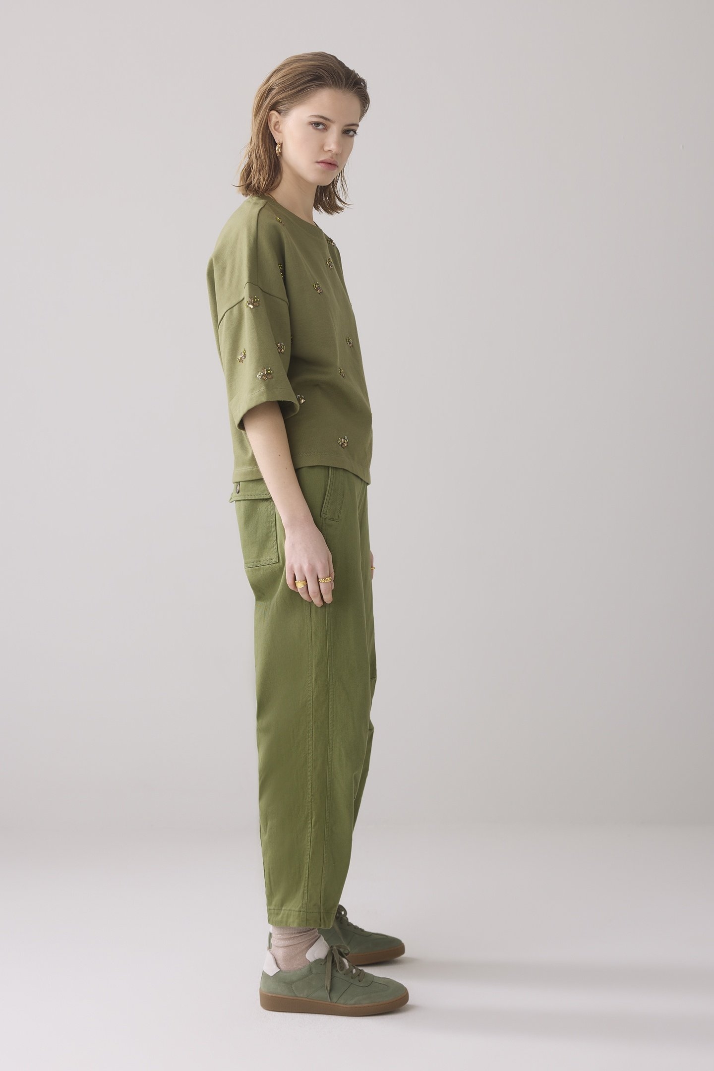 TROUSERS COTTON STRETCH COMBAT GREEN 3