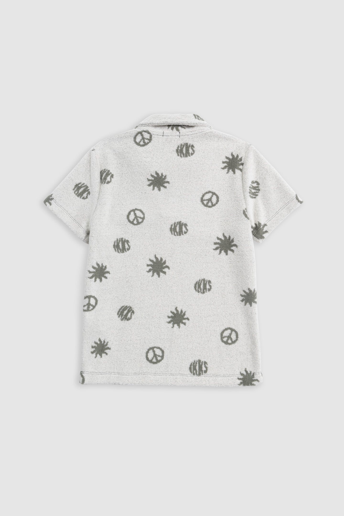 PEACE AND LOVE KHAKI TERRY POLO SHIRT 2