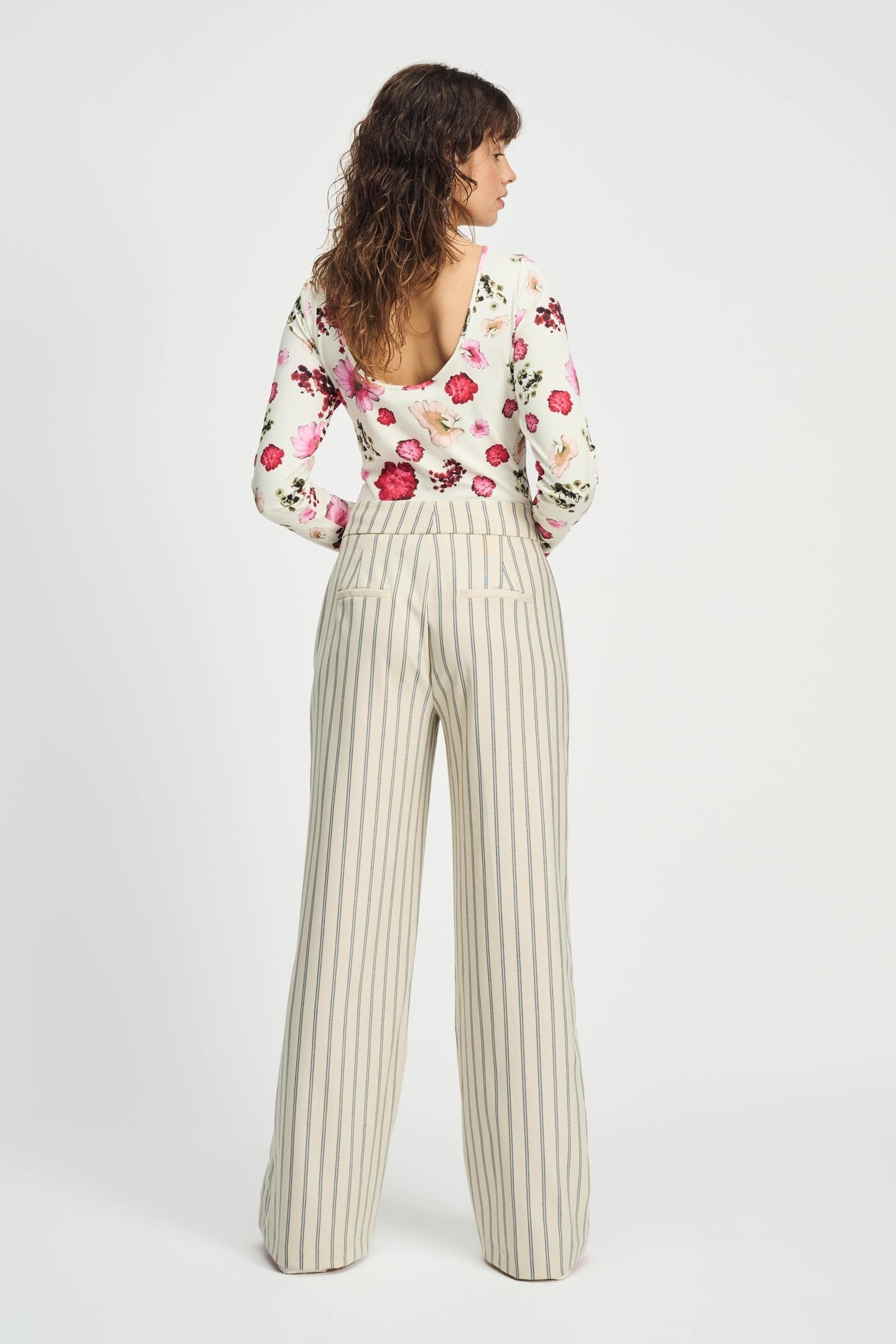 PANTS - STRIPED CREAM BEIGE 4