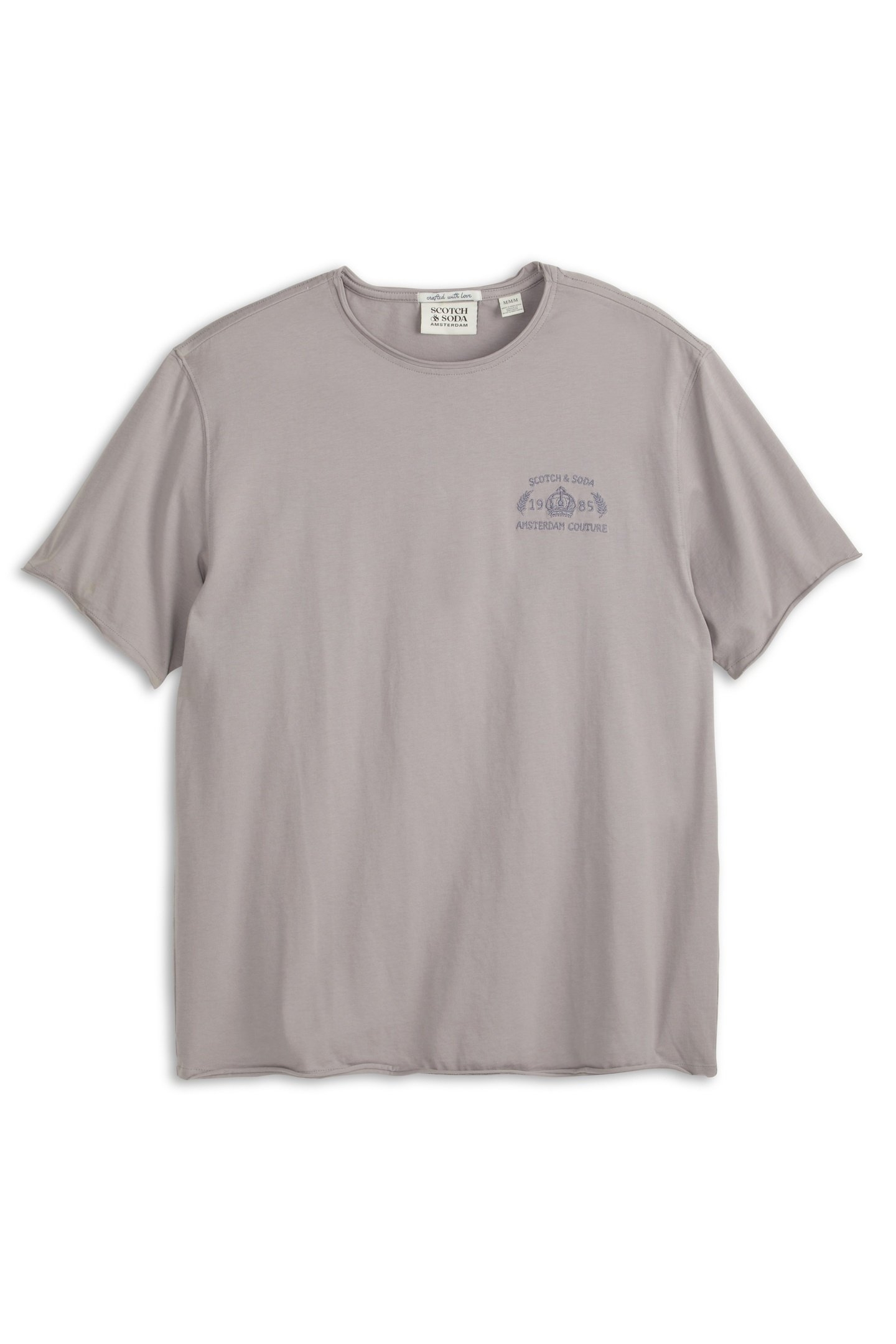 SS ROLL NECK TEE GREY/PURPLE 1