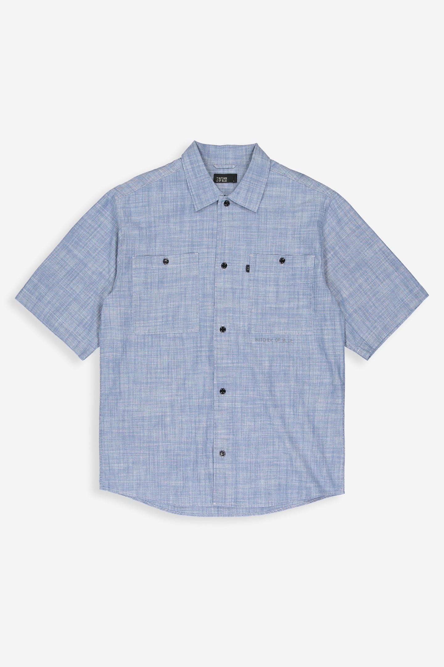 ANTHONY RESORT CHAMBRAY SHIRT SS SHARK BLUE 3