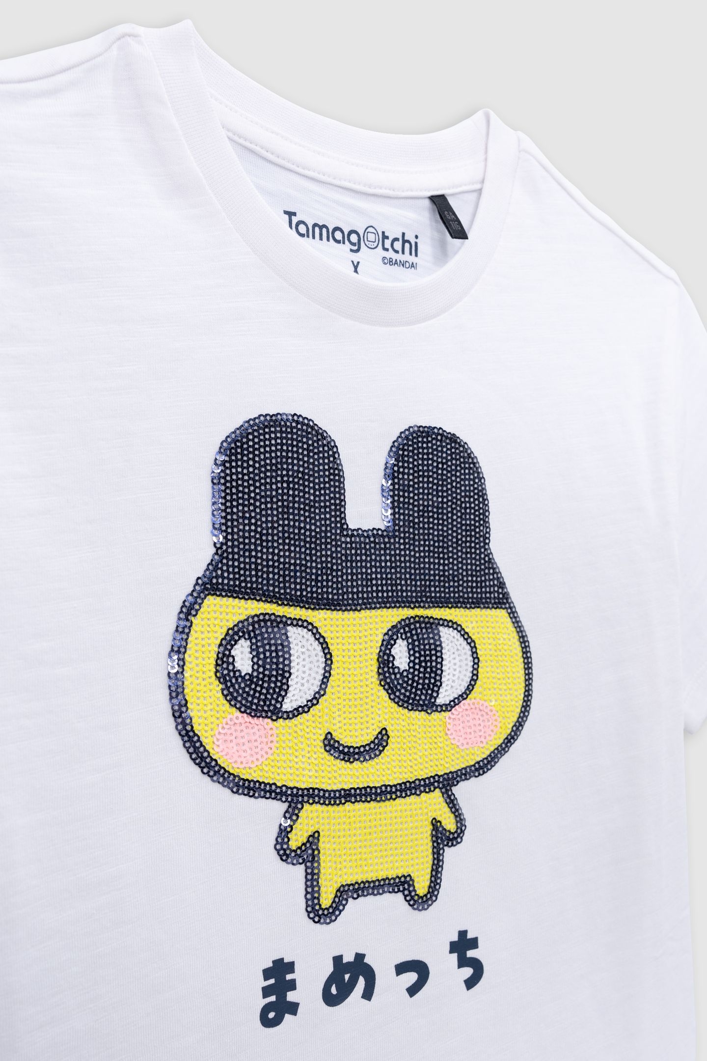 WHITE ORGANIC T-SHIRT WITH SEQUINS TAMAGOTCHI X IKKS 2