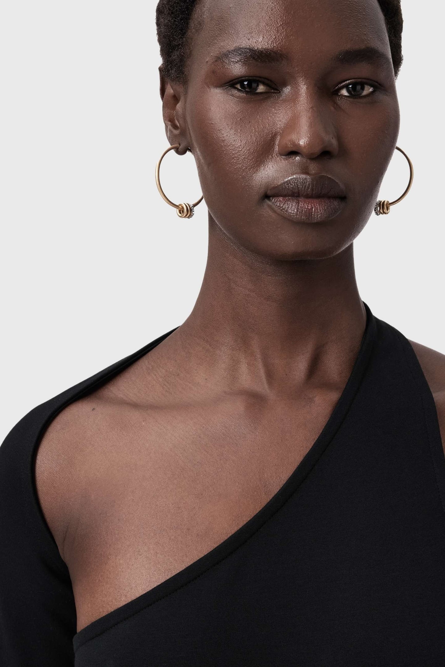 SELENE BOLT HOOPS WARM BRASS 3